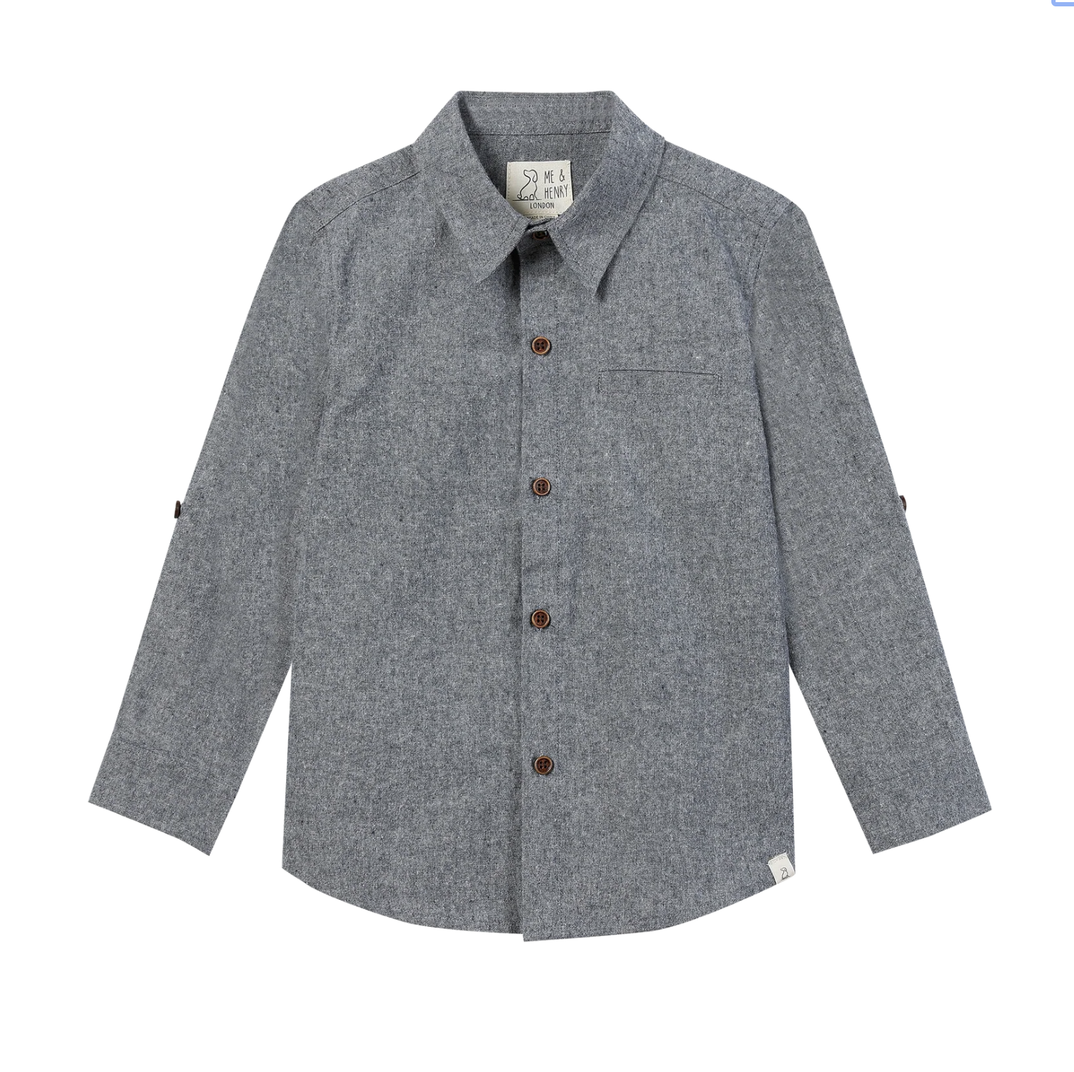 Me & Henry Atwood Woven Shirt Navy/Chambray