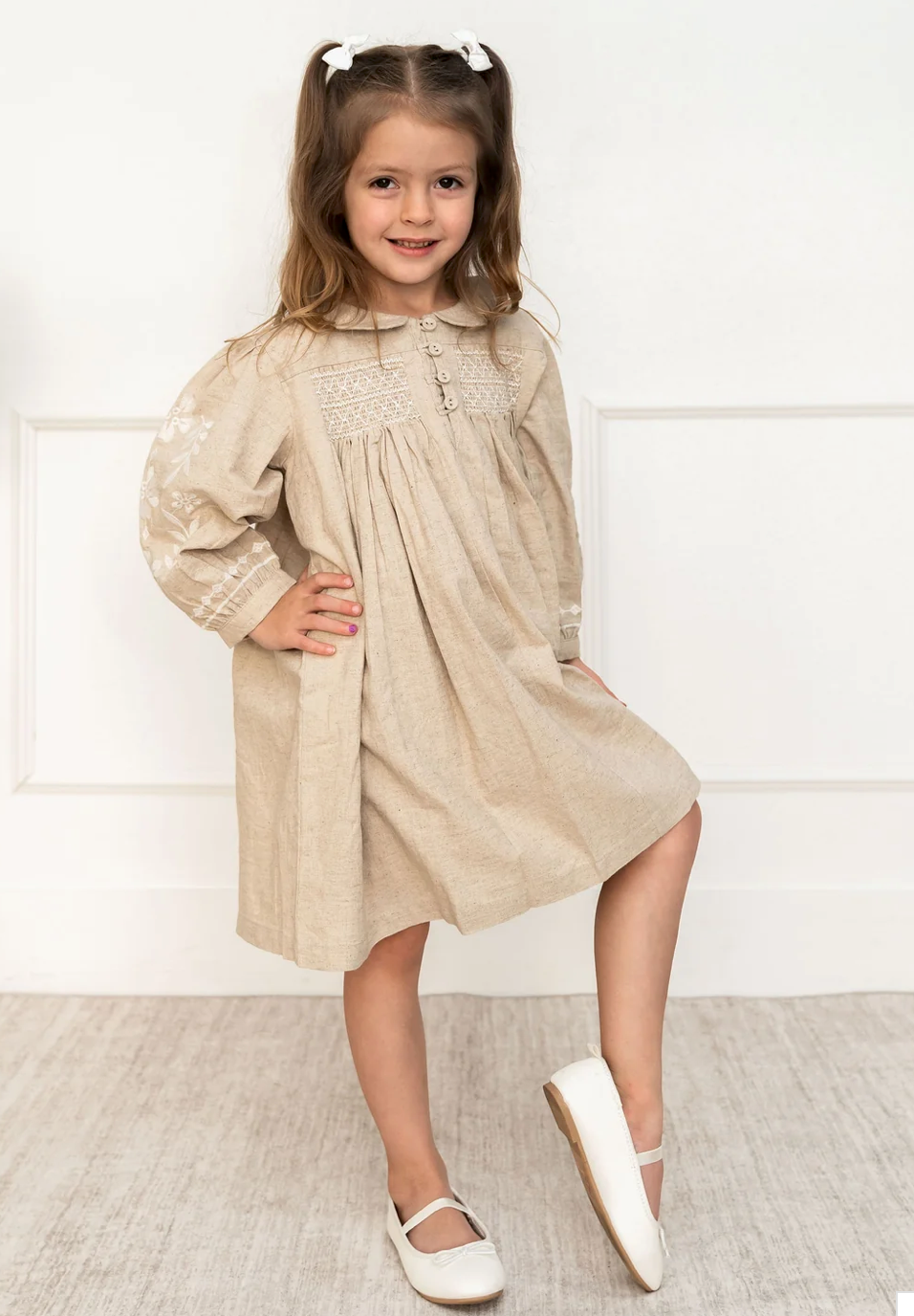 Viverano Isabel Floral Embroidered Dress