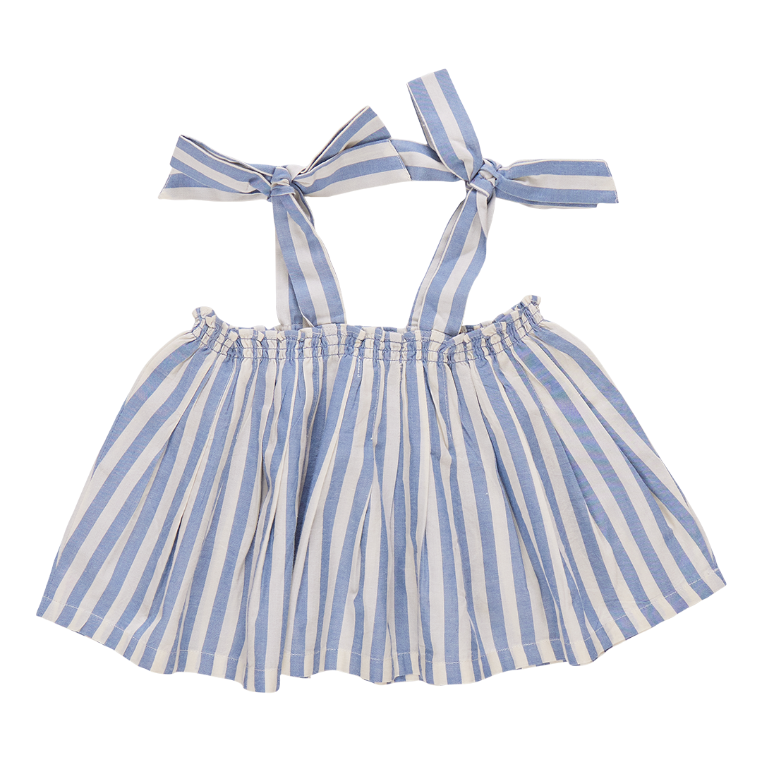 Girls Casey Top -|| Blue Stripe