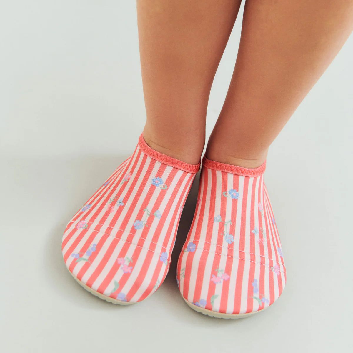 Wheat Swimshoe Dolphin || Red Stripe Flowers