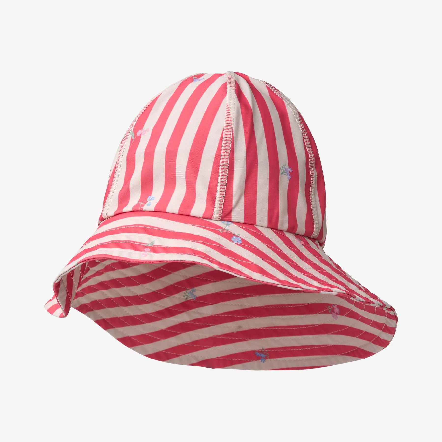 Wheat UV Sun Hat Bora || Red Stripe Flowers