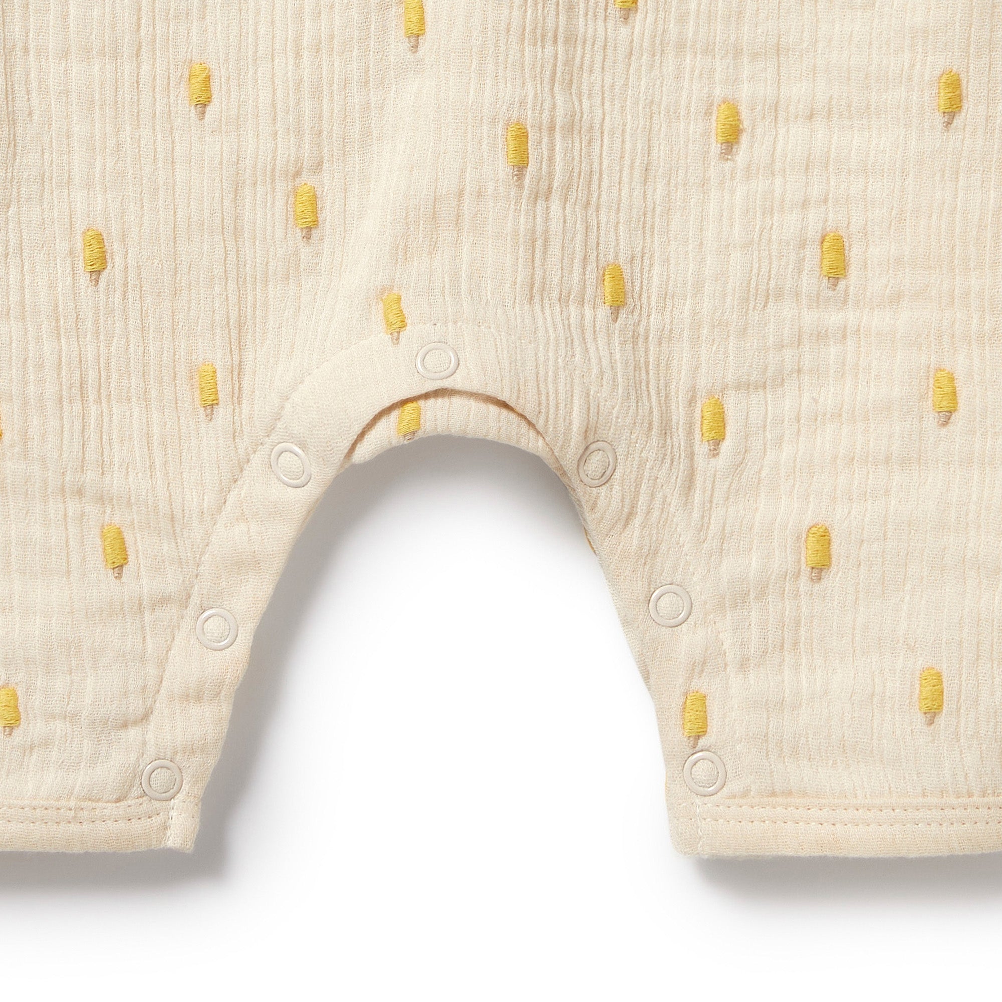 Organic Crinkle Playsuit || Icepops Cream