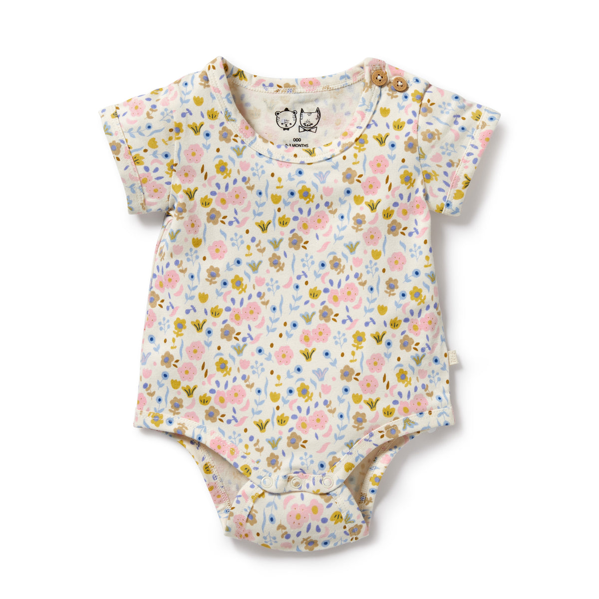 Wilson and Frenchy Ava Floral Onesie and Short Set
