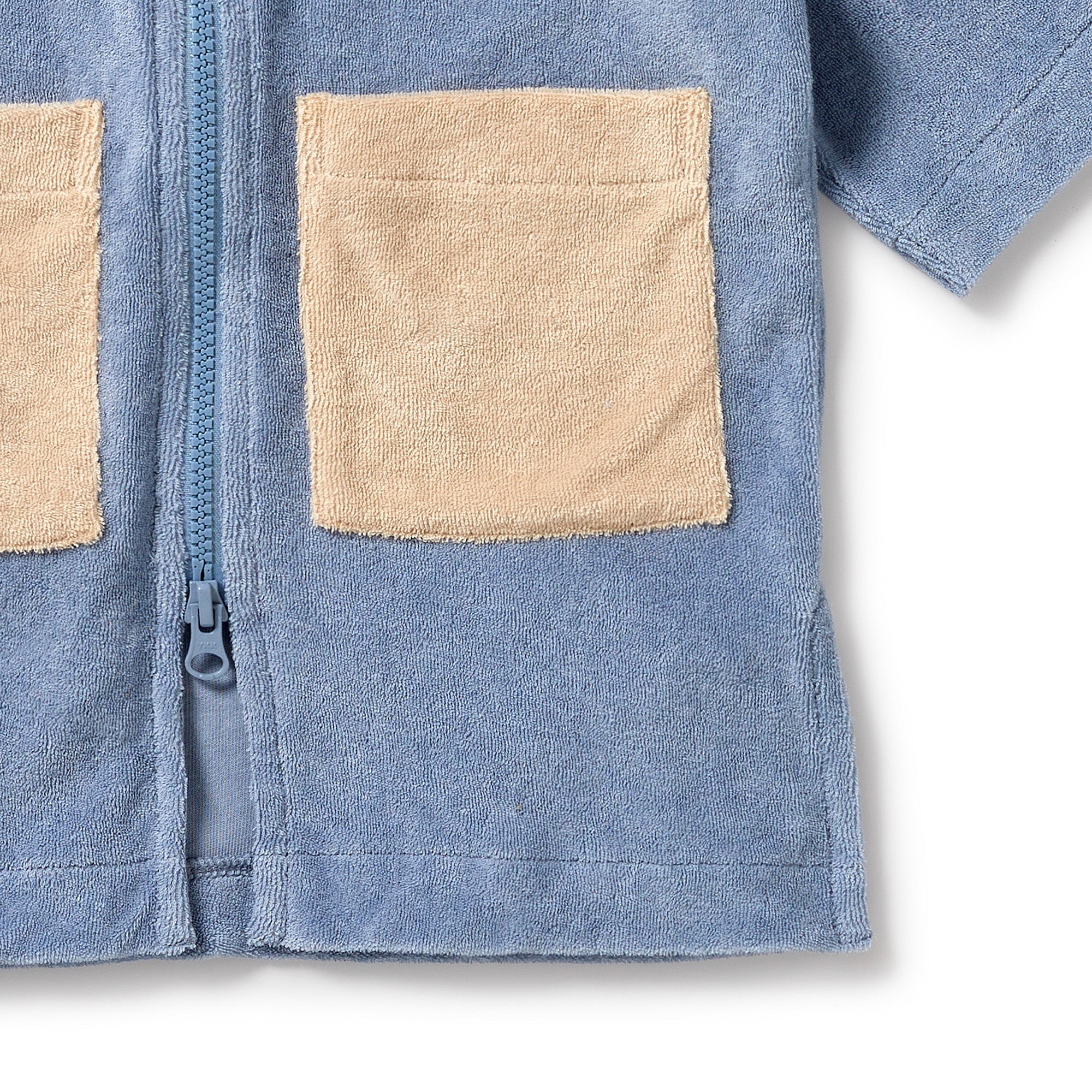 Hooded Swim Cover-up || Dusty Blue