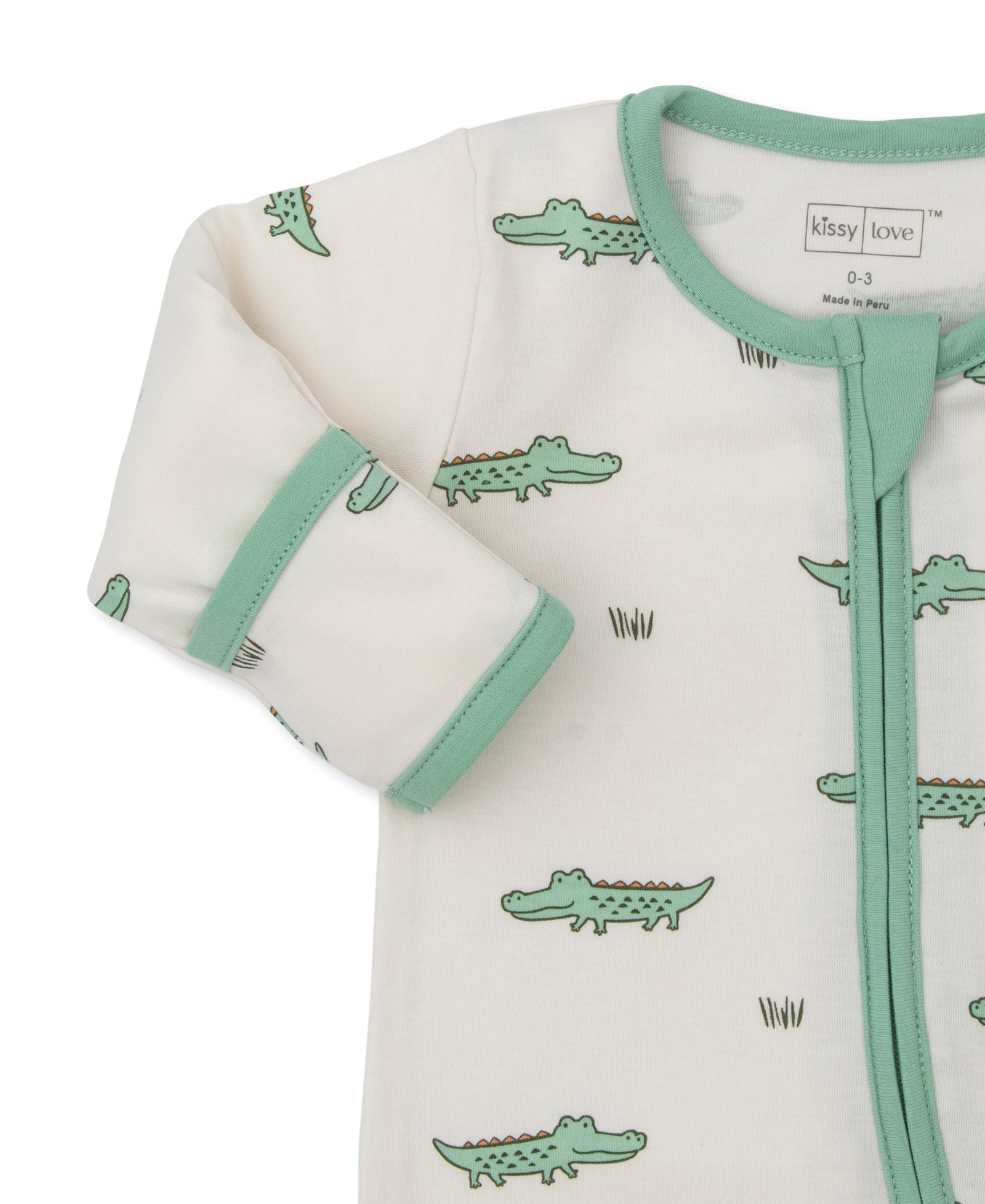 Kissy Love Crocodile Walk Zip Footie