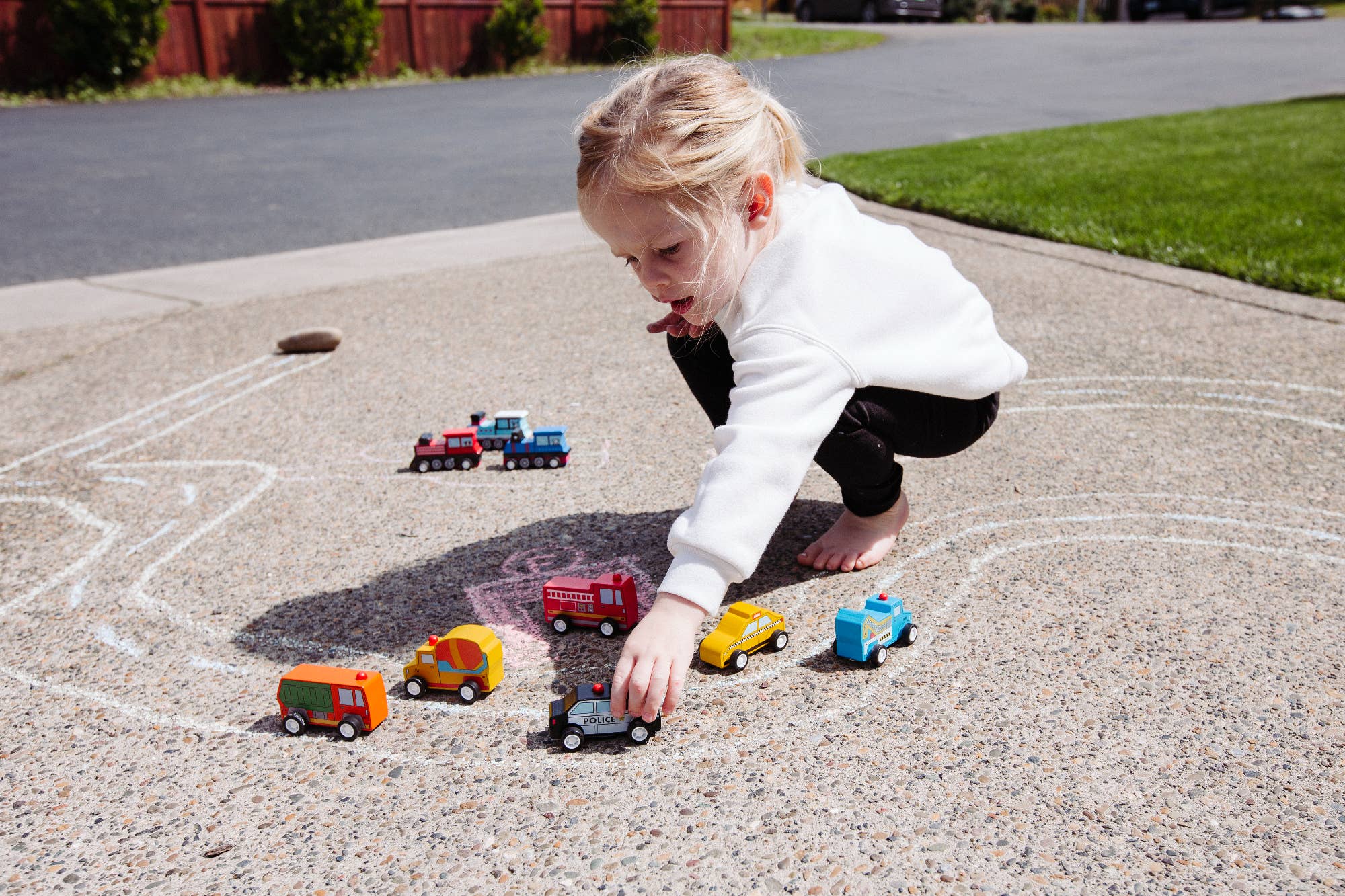 Pull Back Around Town Cars Set of 6