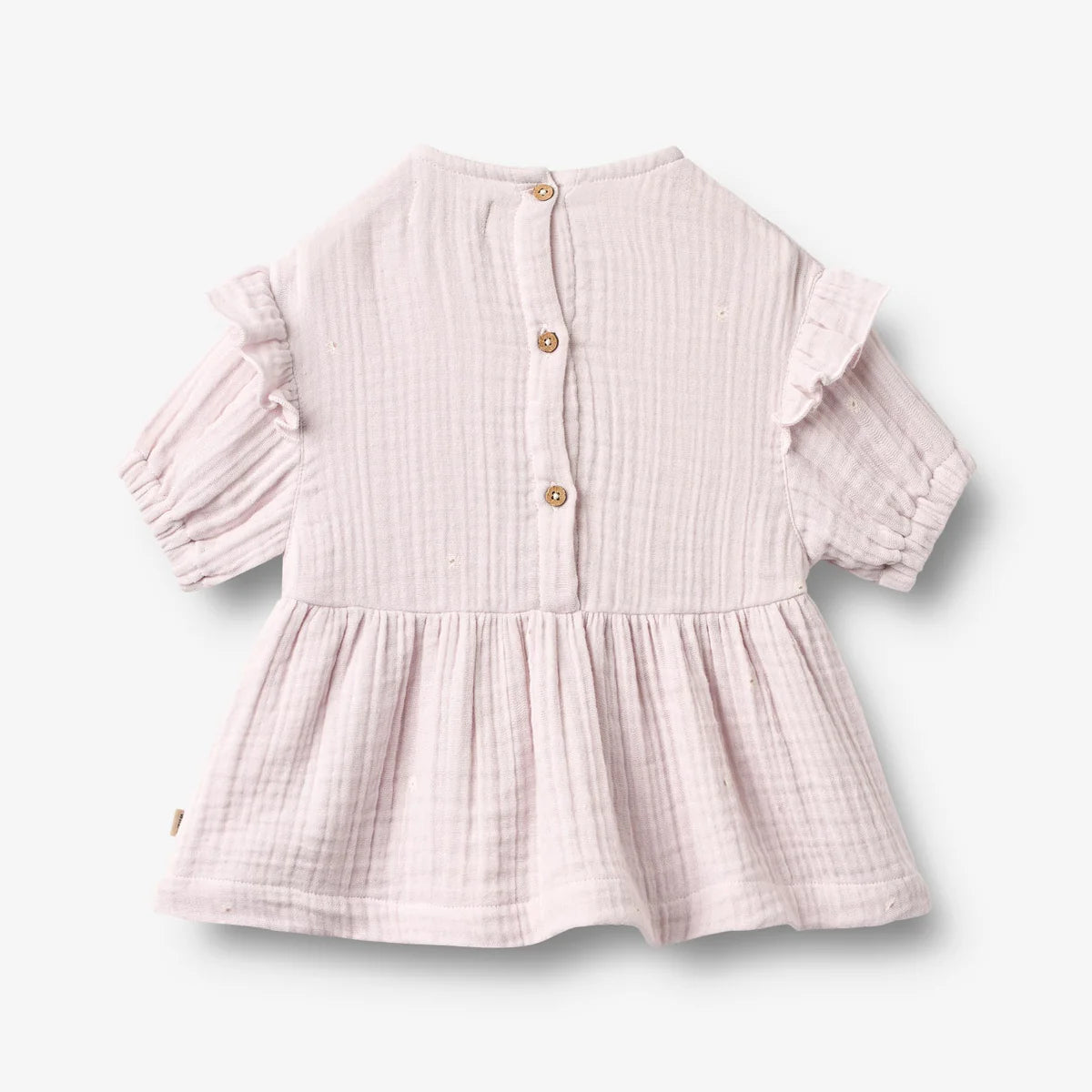 Wheat Dress 3/4 Sleeve Gro || Purple Light Flowers
