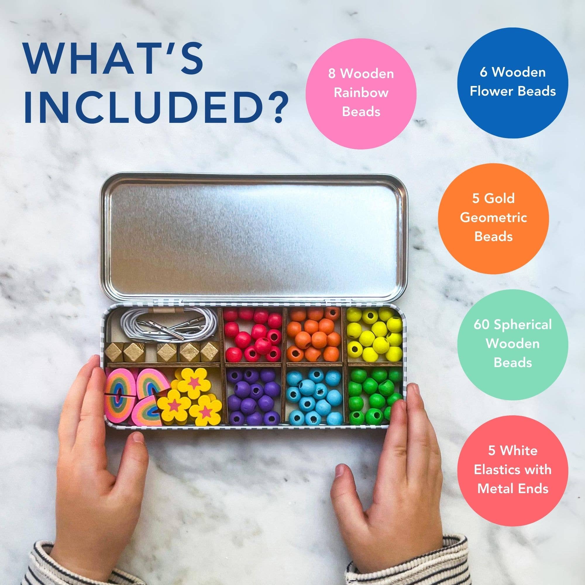 Rainbow Bracelet Bead Kit - Makes 5 Bracelets