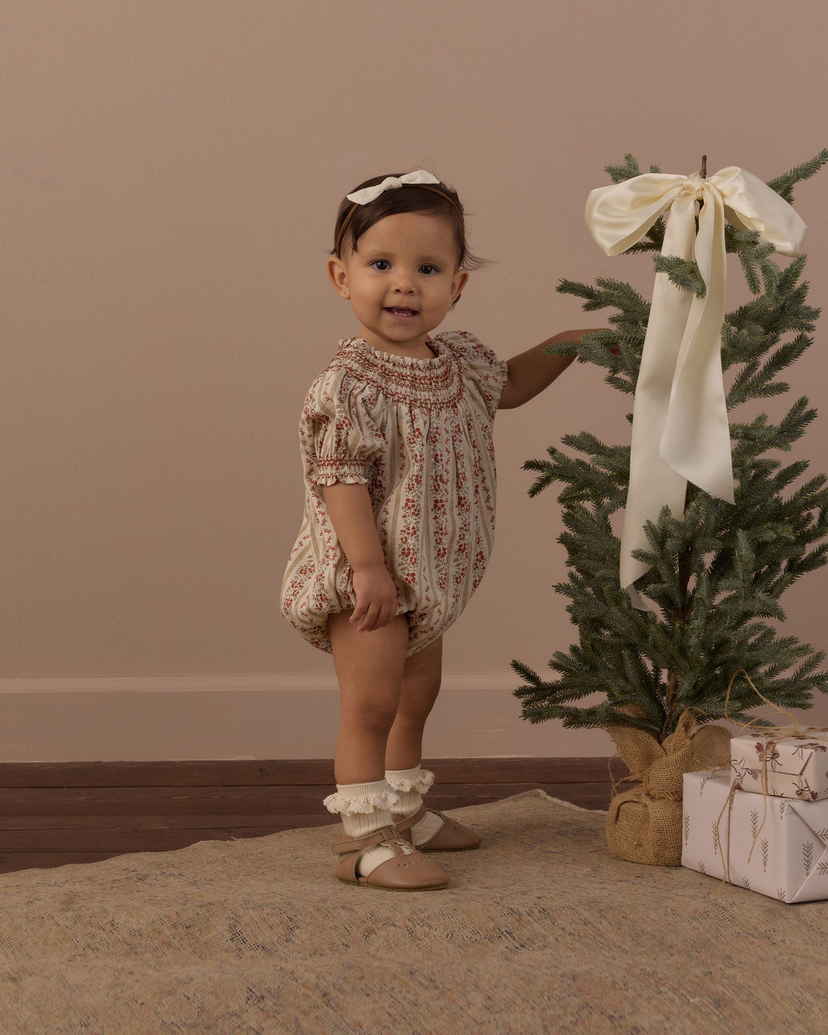Rylee + Cru Ada Romper || Floral Stripe