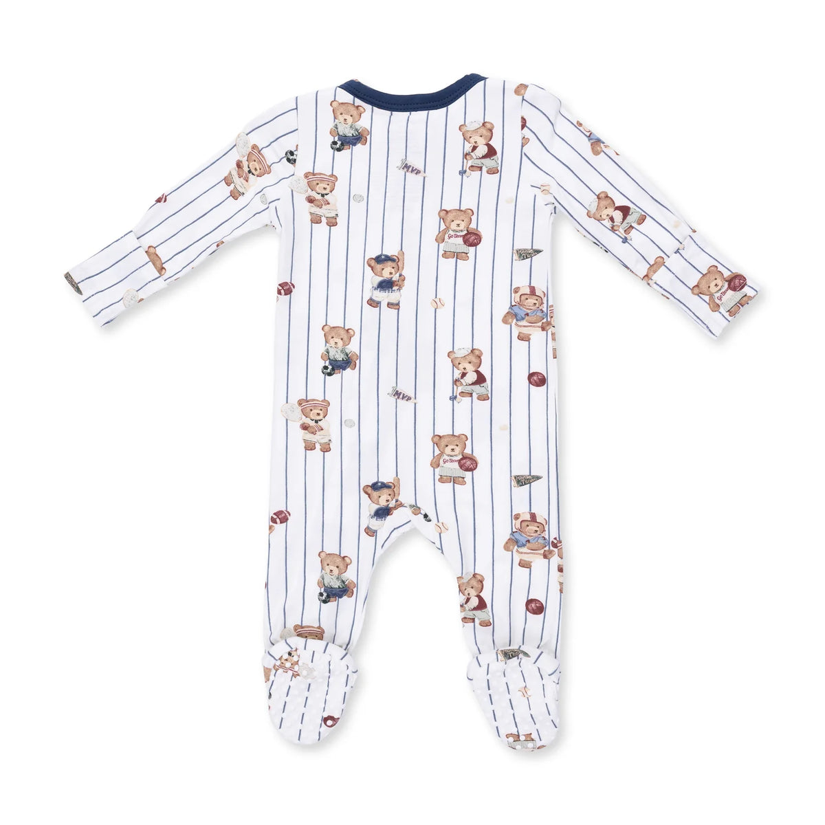 Angel Dear Mixed Sports Bears  2 Way Zipper Footie