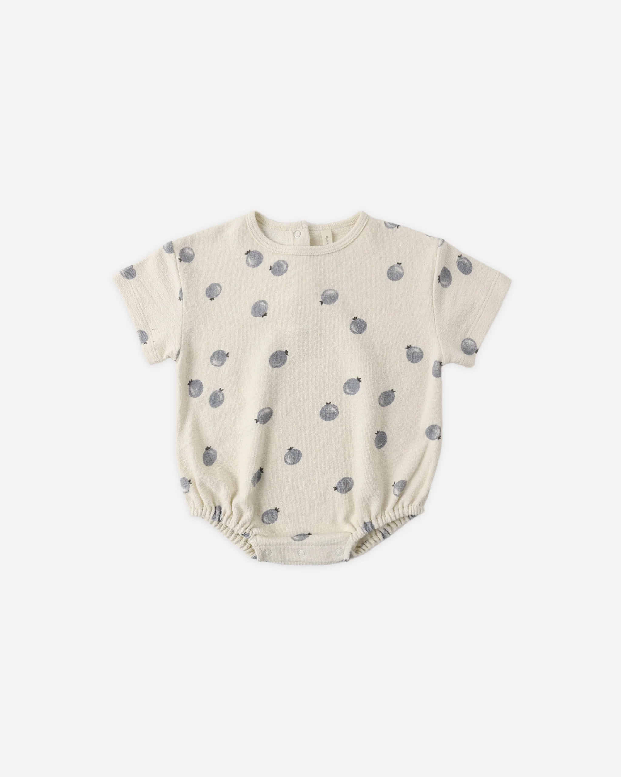 Quincy Mae Relaxed Short Sleeve Bubble Romper || Blueberries