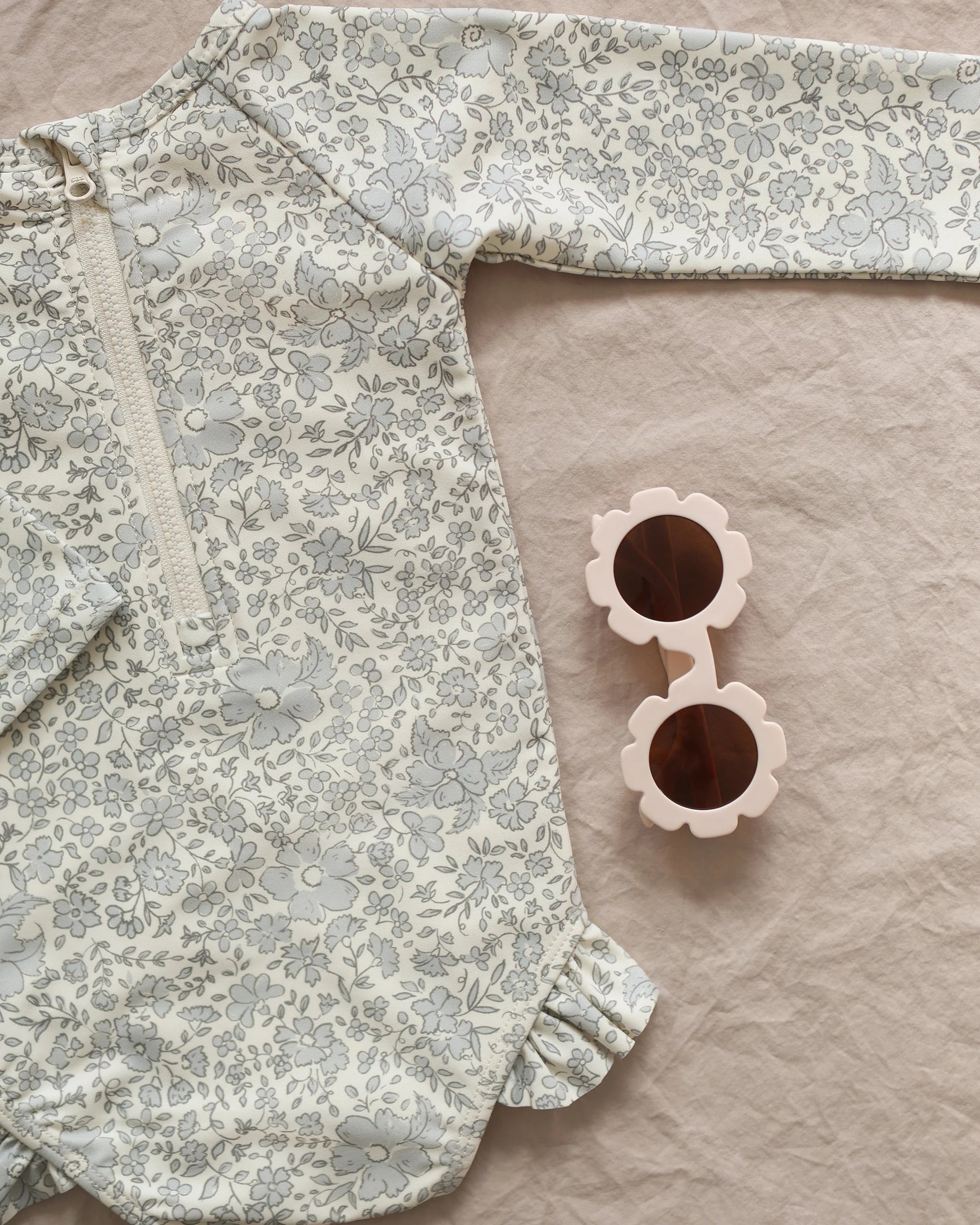 Olivia Rashguard One-Piece || Blue Blossom