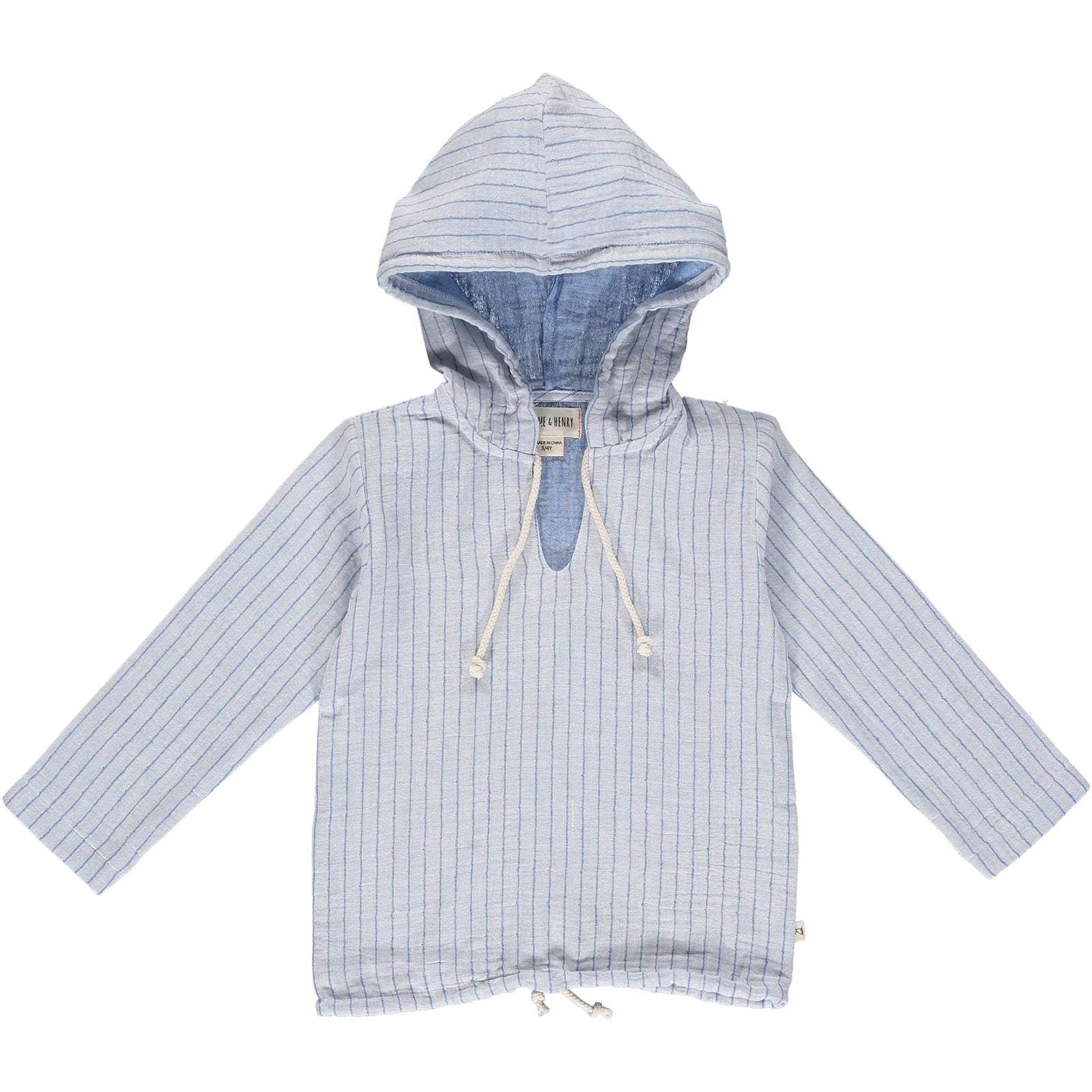 St. Ives Blue Gauze Hooded Top