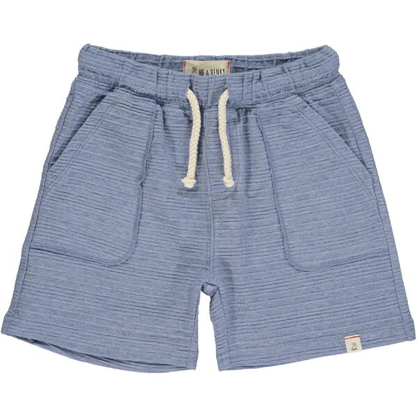 Blue Ribbed Shorts