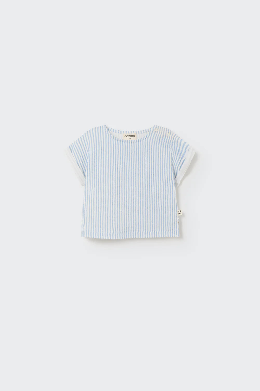 Striped Gauze Baby Top || Blue