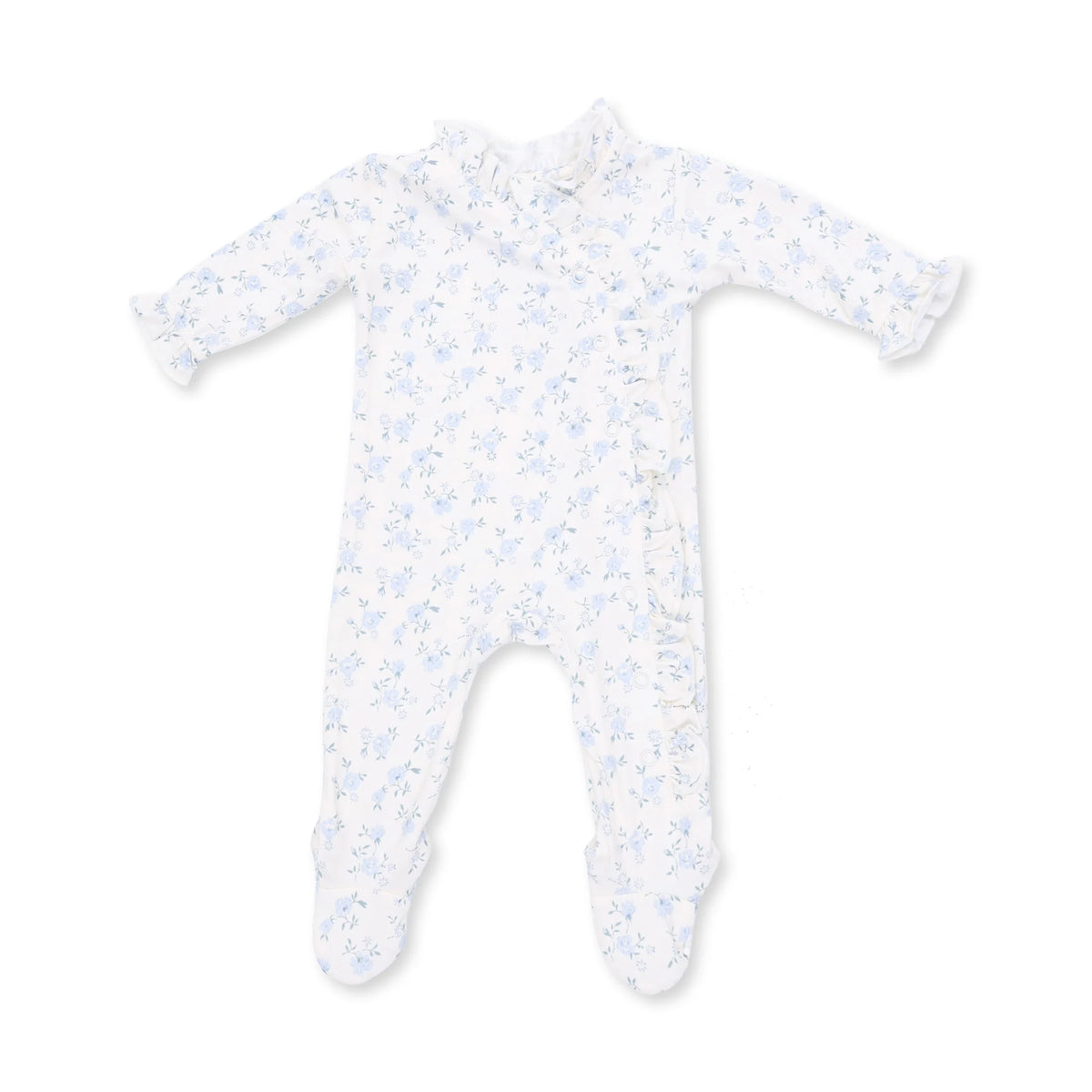 Angel Dear Rose Briar Kimono Ruffle Snap Footie