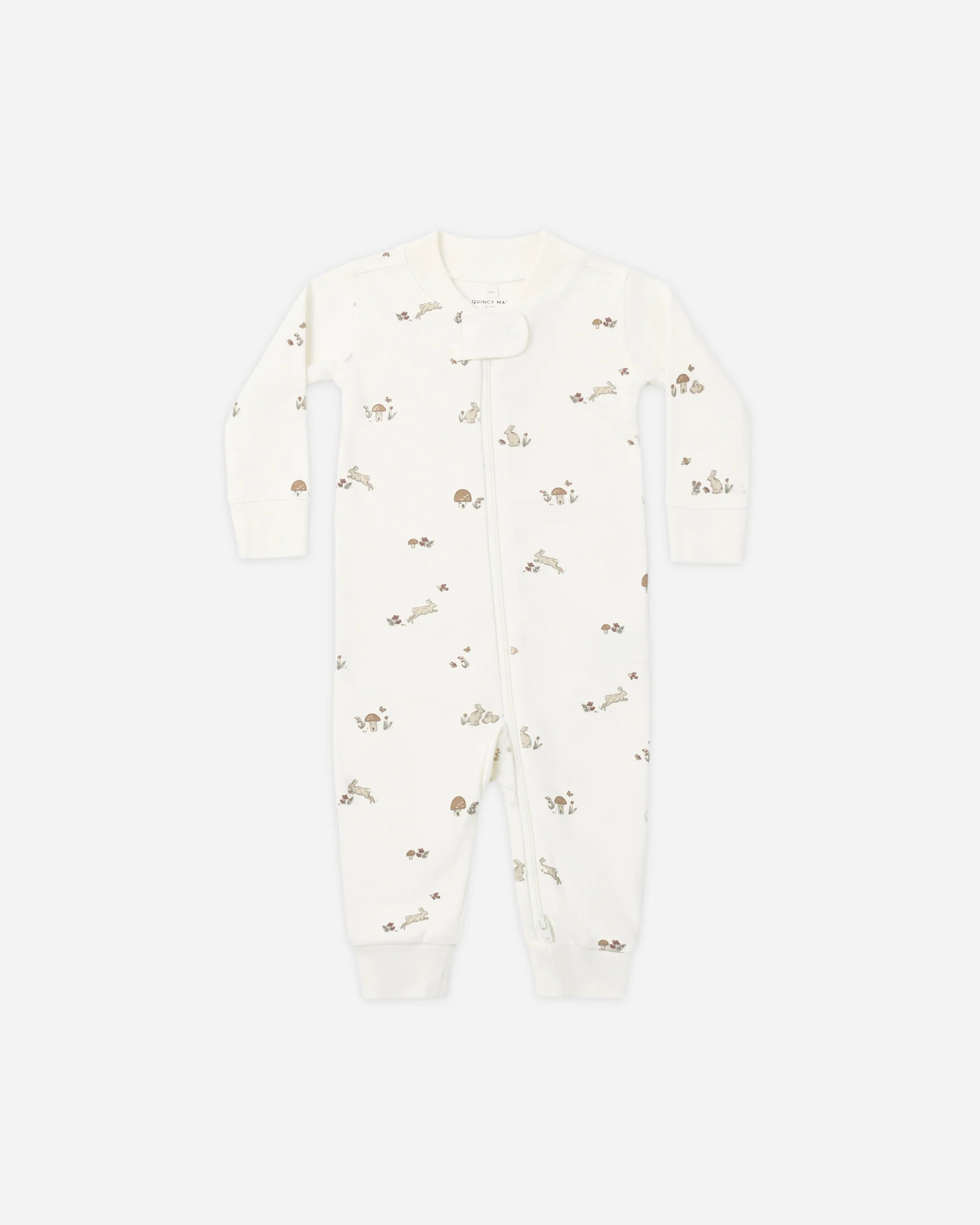 Quincy Mae Zip Long Sleeve Sleeper || Bunnies