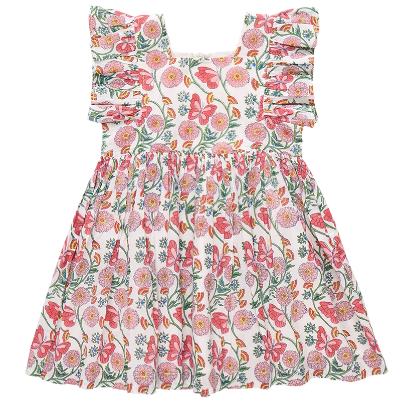 Girls Elsie Dress - Butterfly Vines