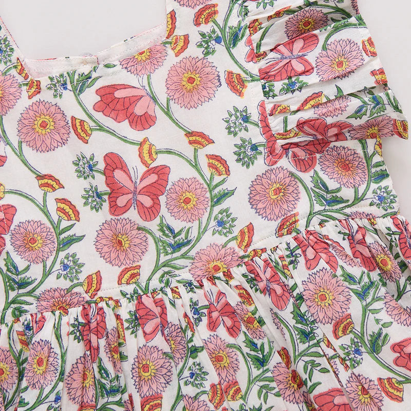 Girls Elsie Dress - Butterfly Vines