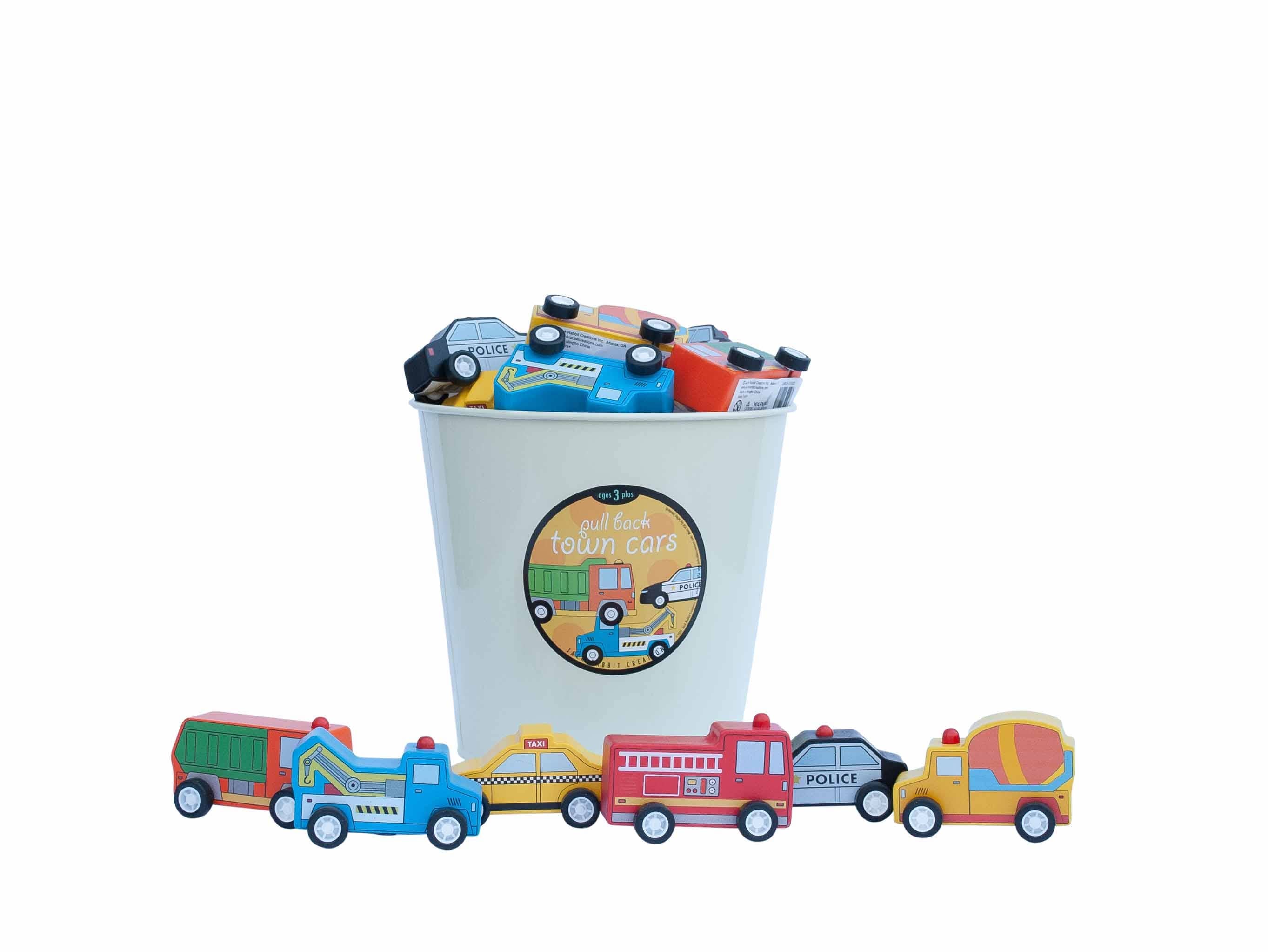 Pull Back Around Town Cars Set of 5