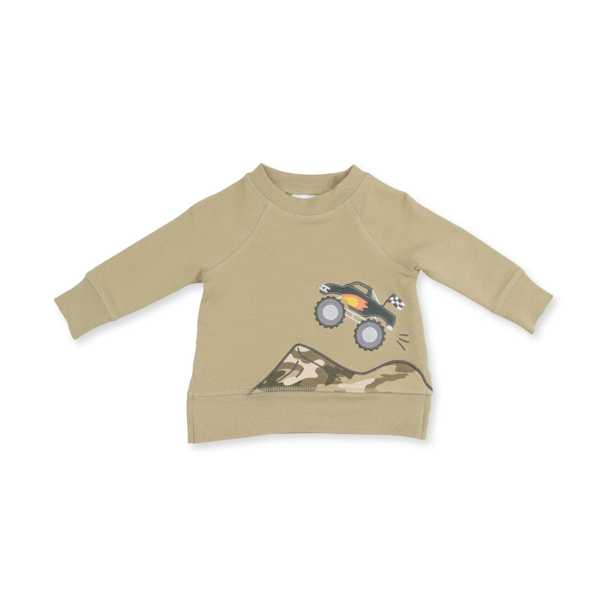 Angel Dear Camo French Terry Drop Sleeve Sweatshirt