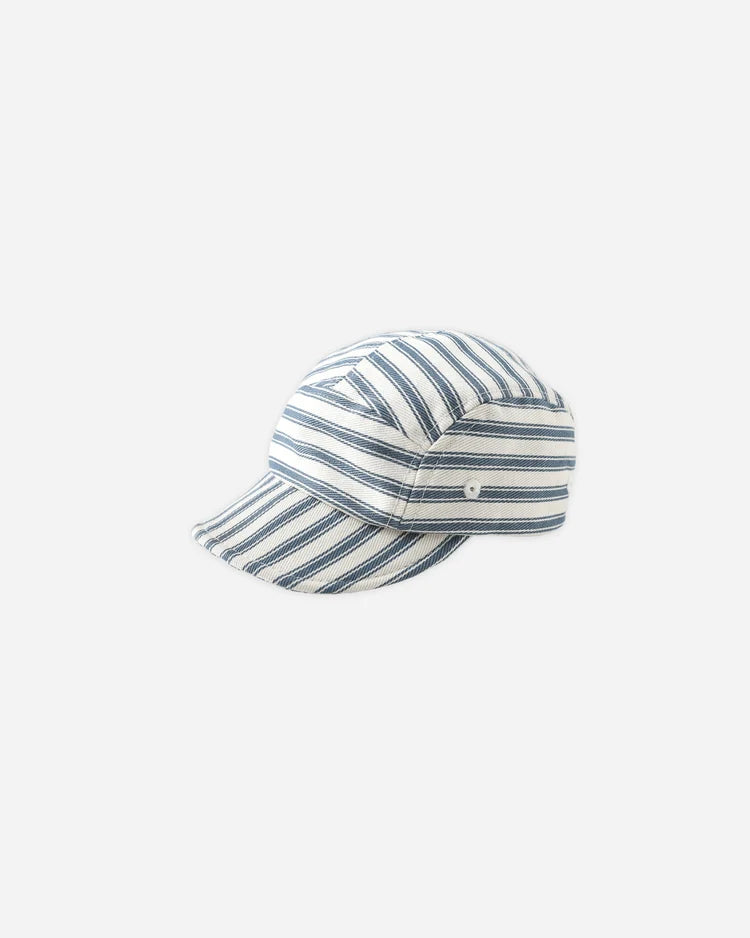 Quincy Mae Baby Cap || Ocean Pinstripe