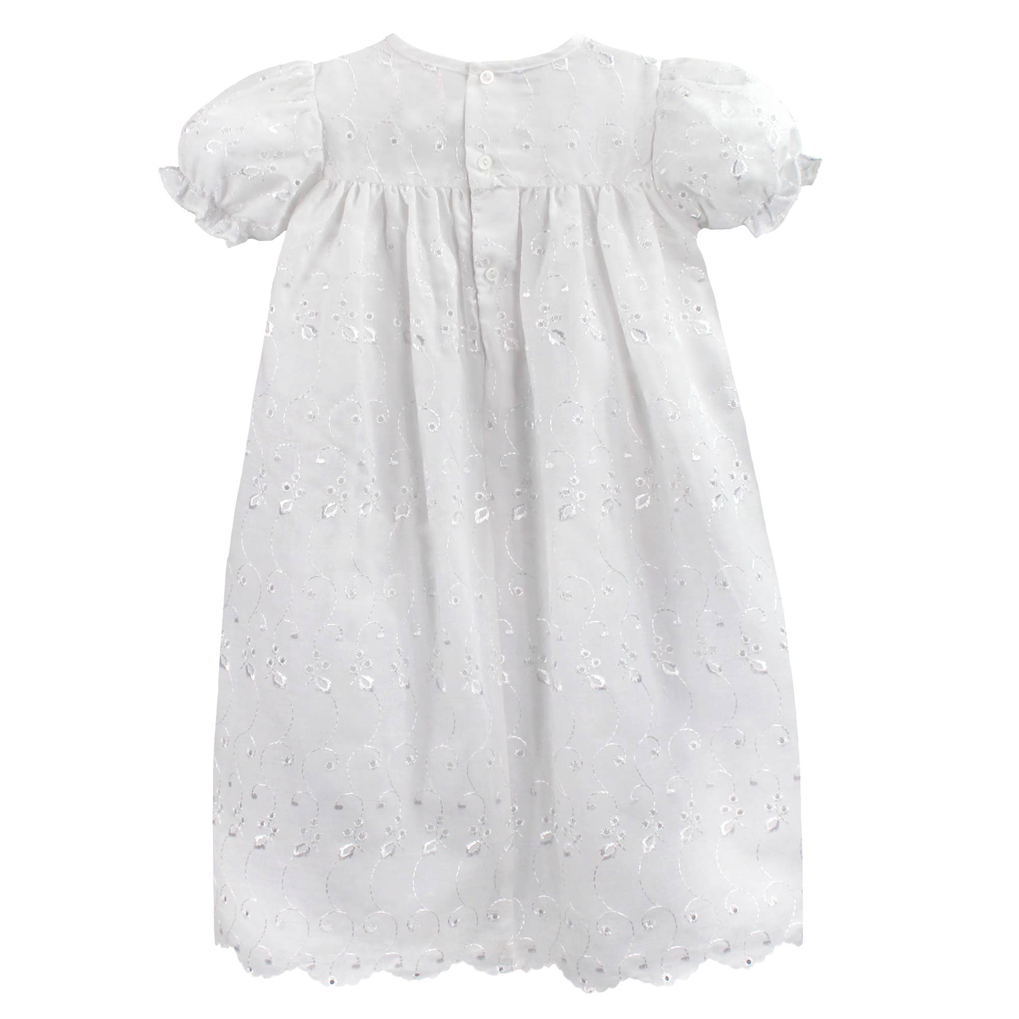 Eyelet Lace Christening Gown: 3 Month