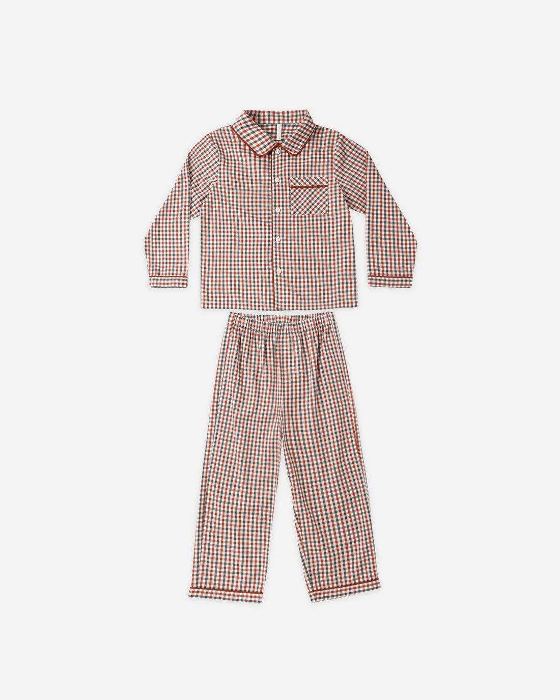 Rylee + Cru Boys Long Sleeve Pajamas || Holiday Gingham