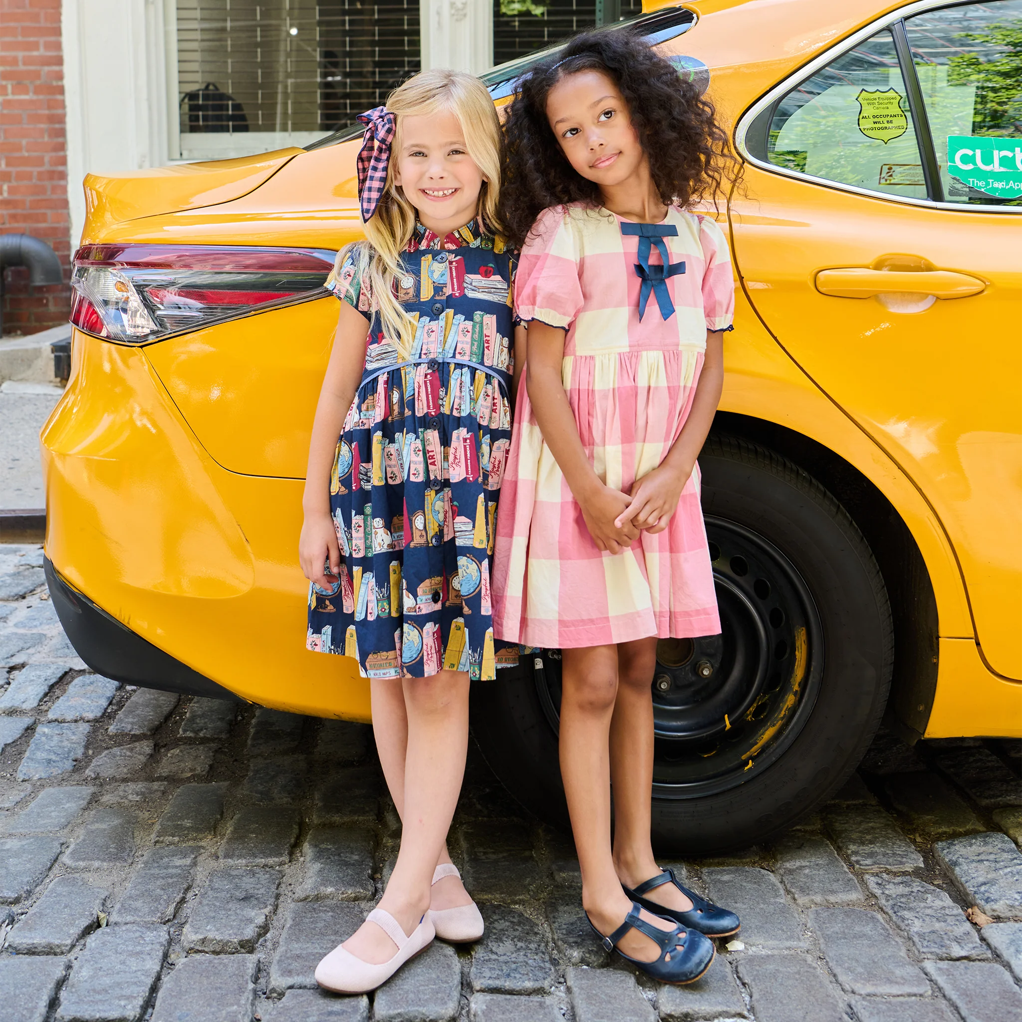 Pink Chicken Girls Hermione Dress || Pink Checks