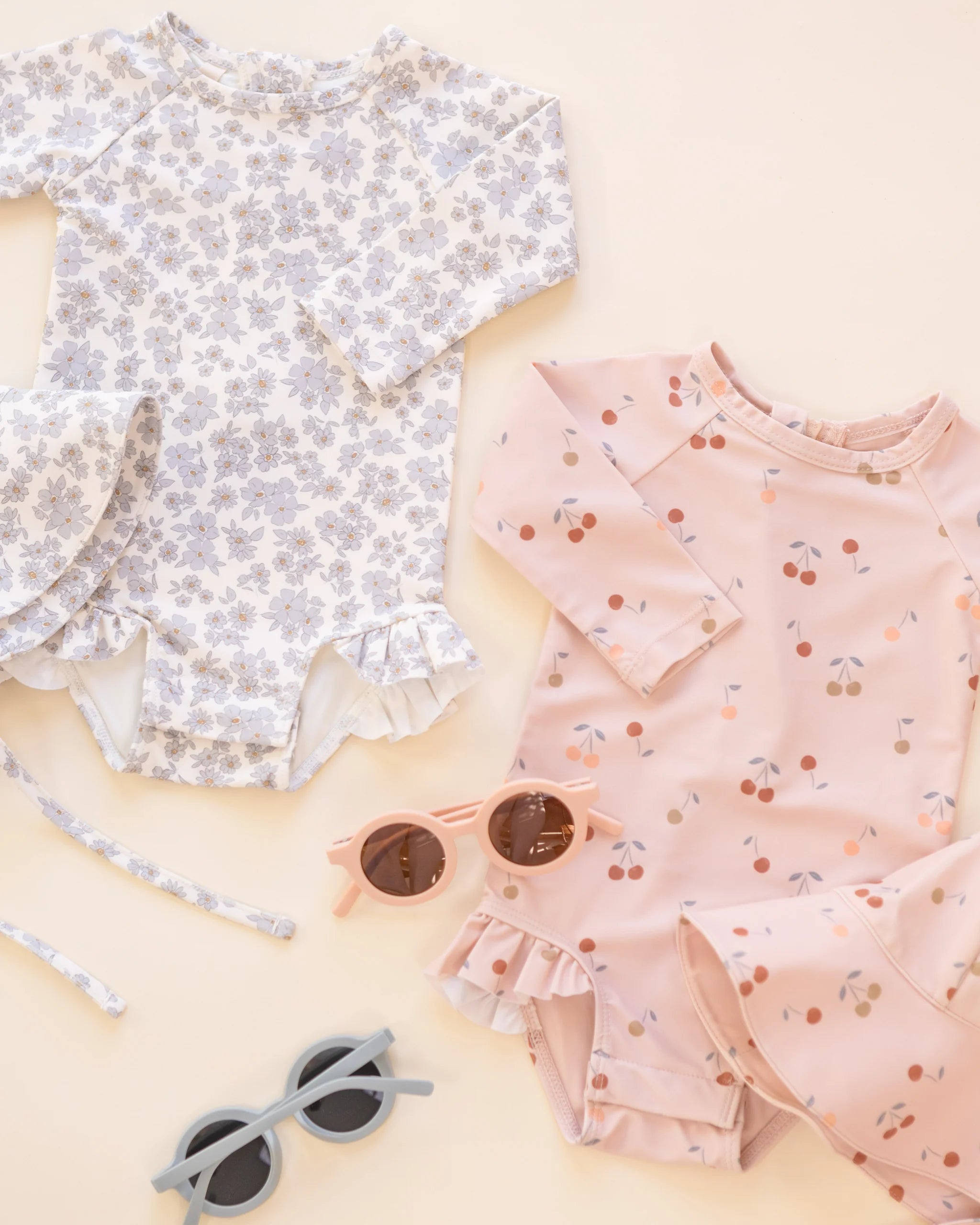 Quincy Mae Olivia Rashguard One-Piece || Cherries