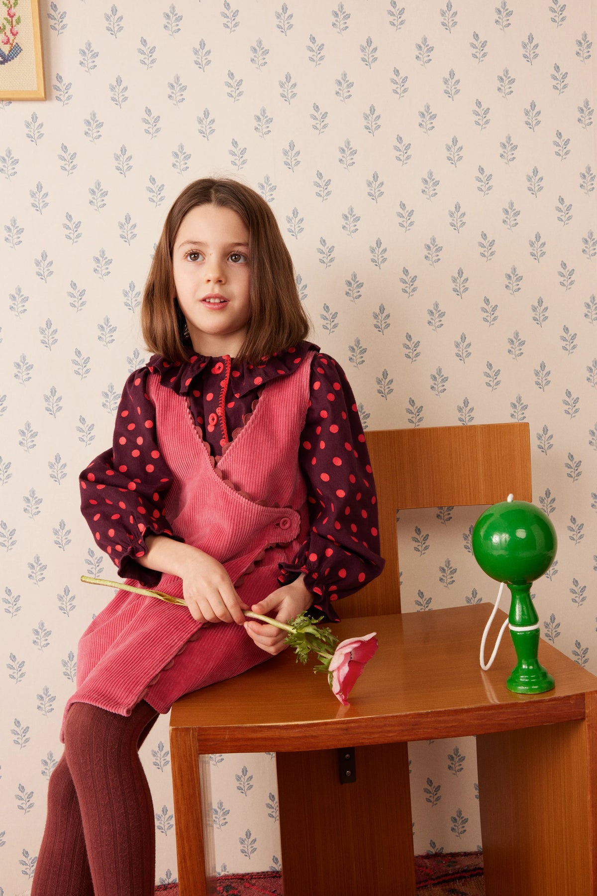 Hello Simone Myrtille Blouse || Plum Dots