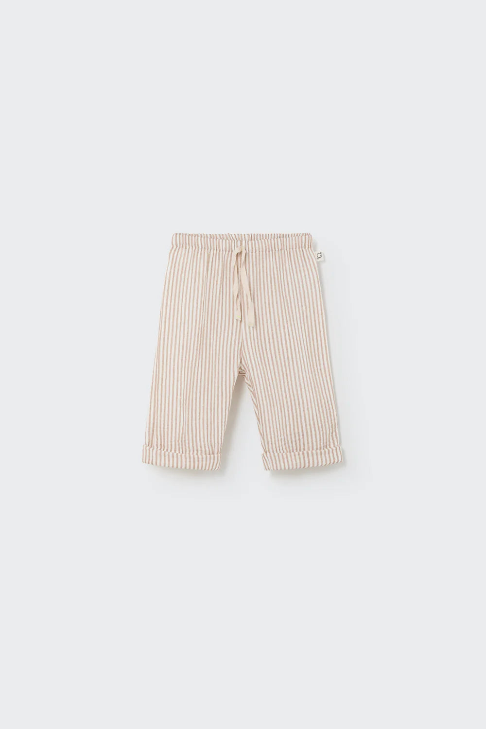 Striped Gauze Baby Pants || Coffee