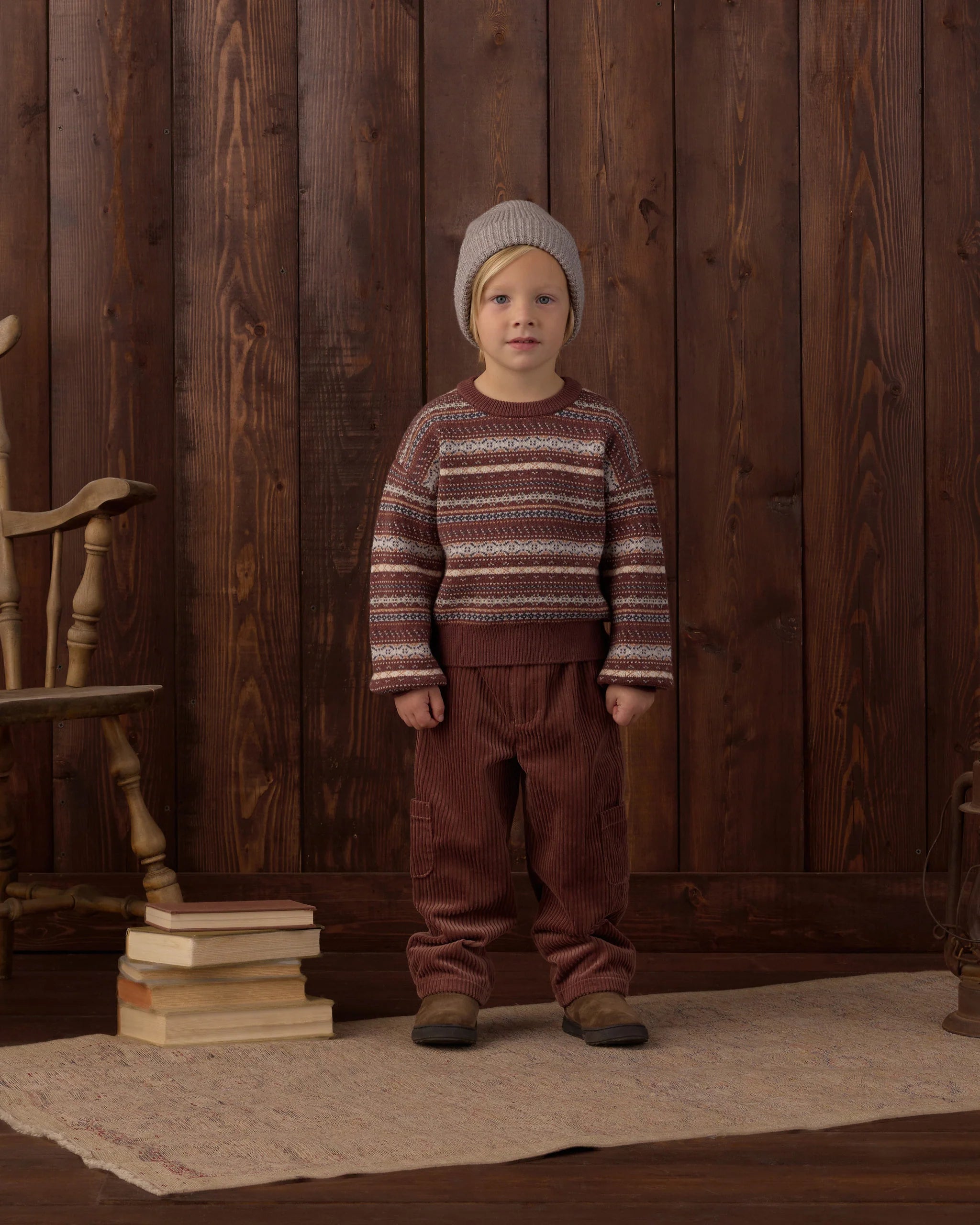 Rylee + Cru Relaxed Cargo Pant || Mulberry