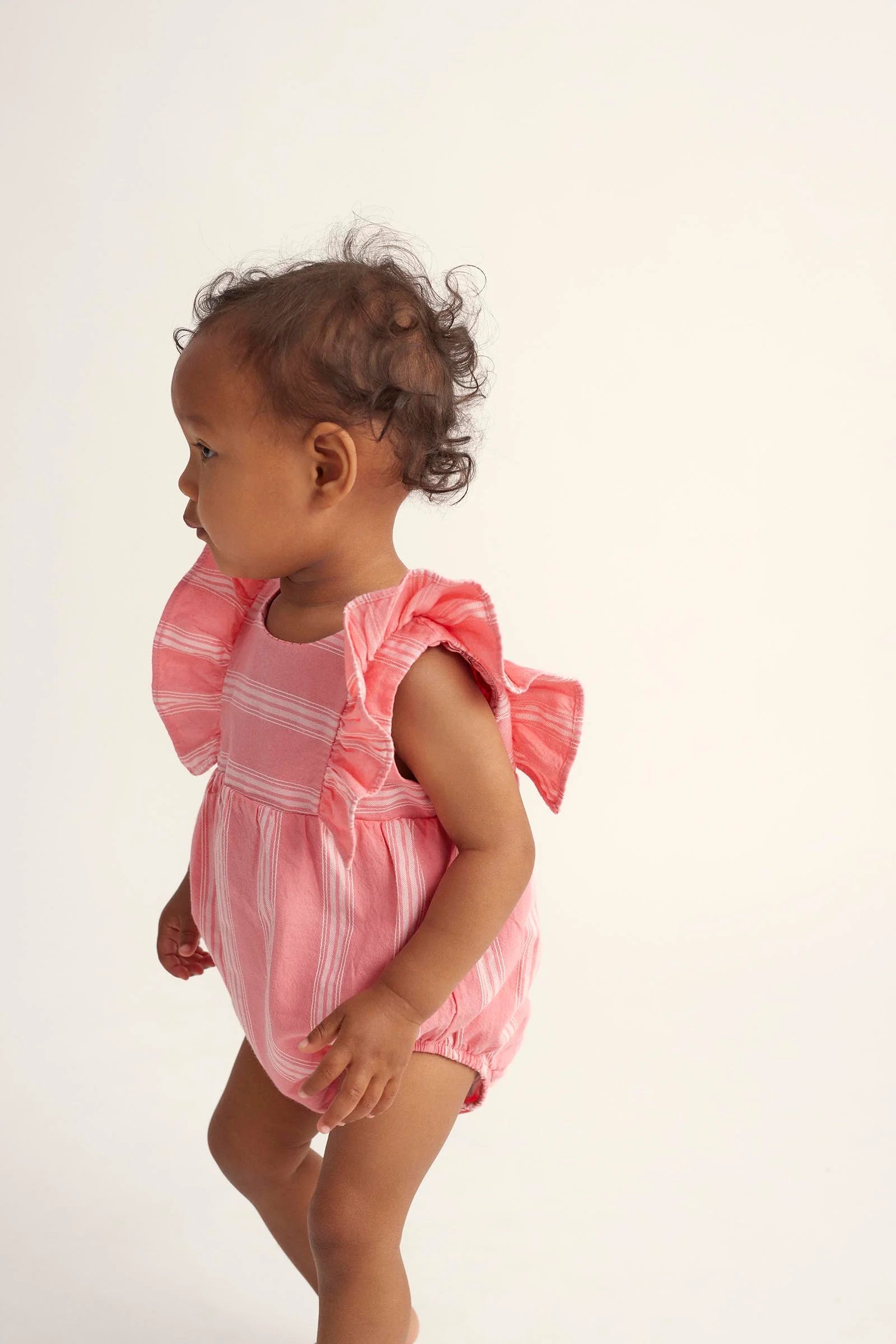 Organic Striped Baby Romper