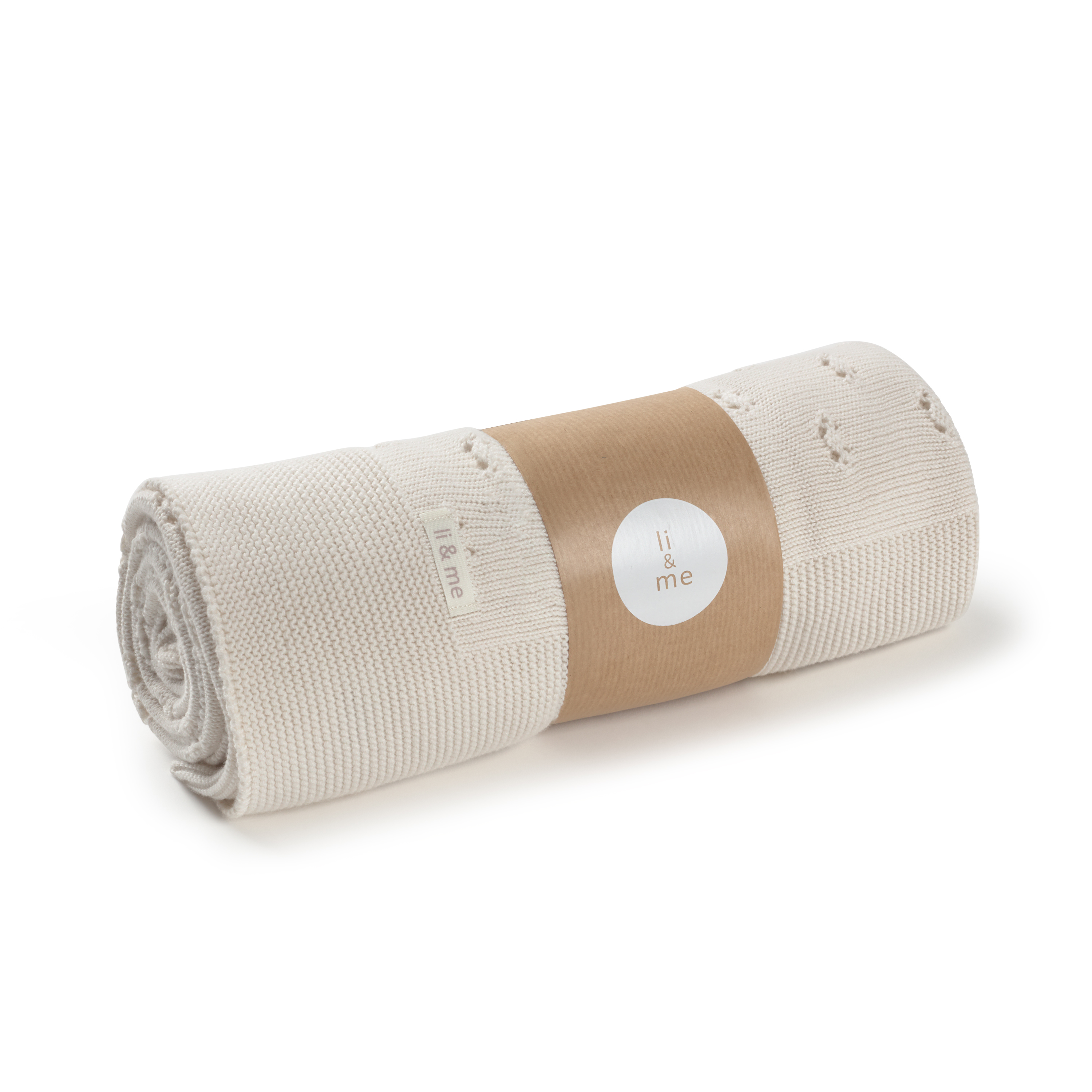 Guiui Patterned Knit Blanket || Cream