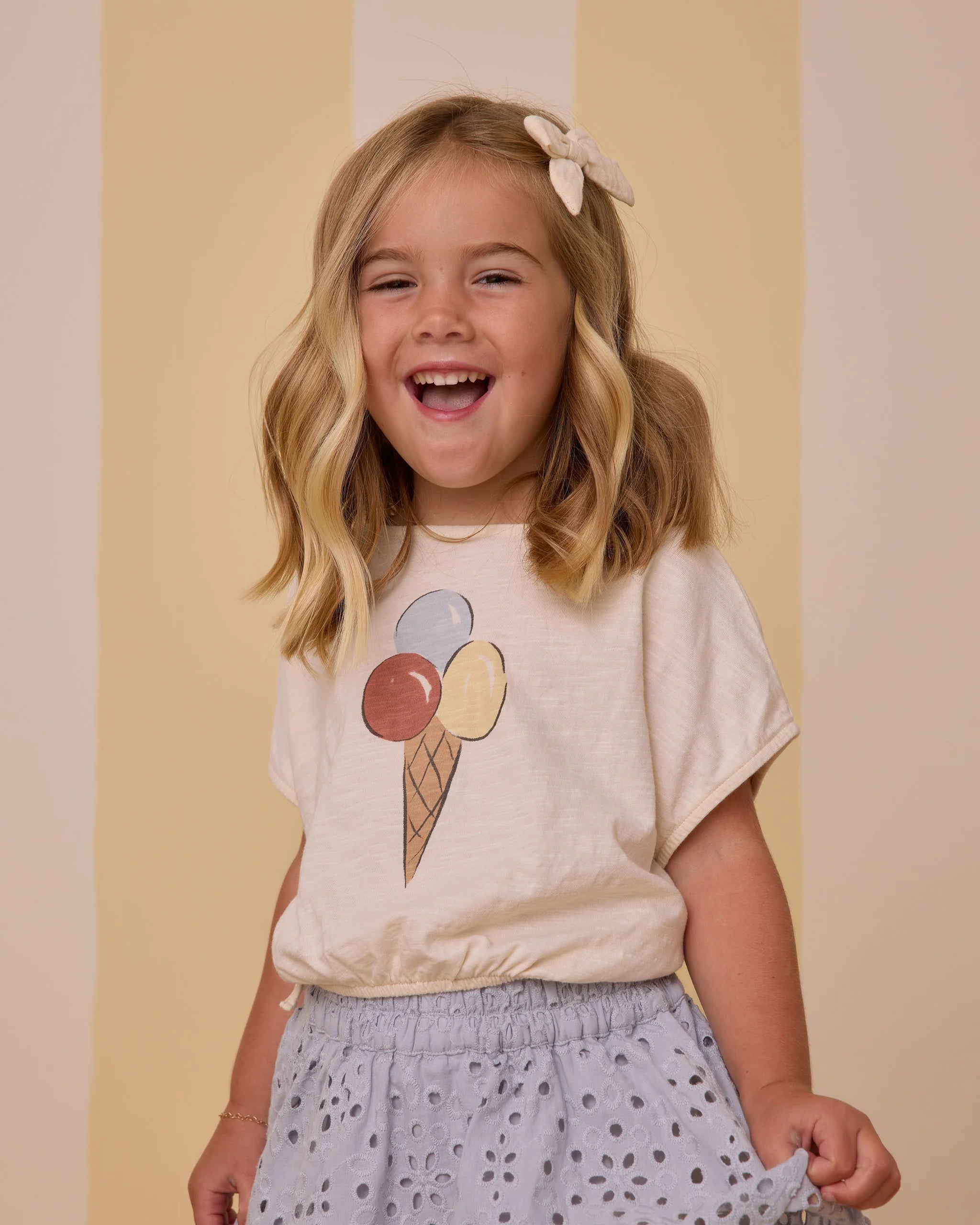 Rylee + Cru Cropped Cinched Tee || Gelato