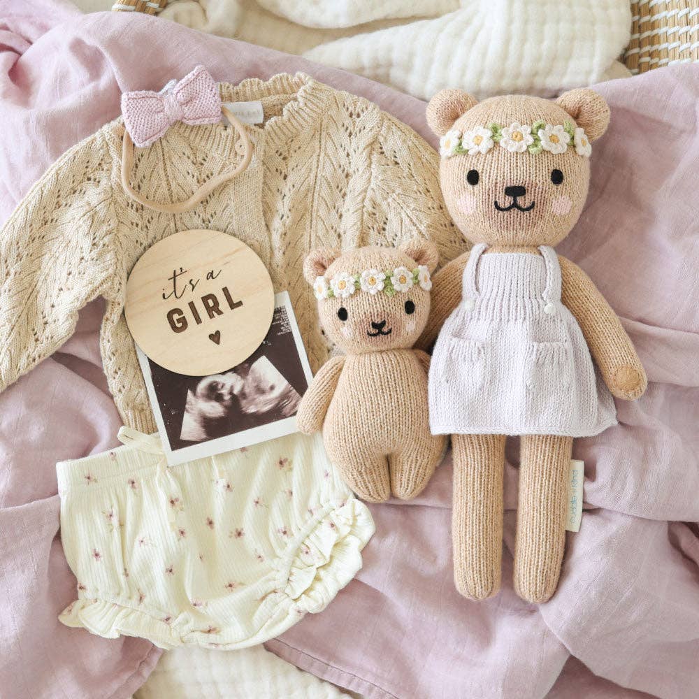 Cuddle + Kind Baby Honey Bear || Ivory Floral