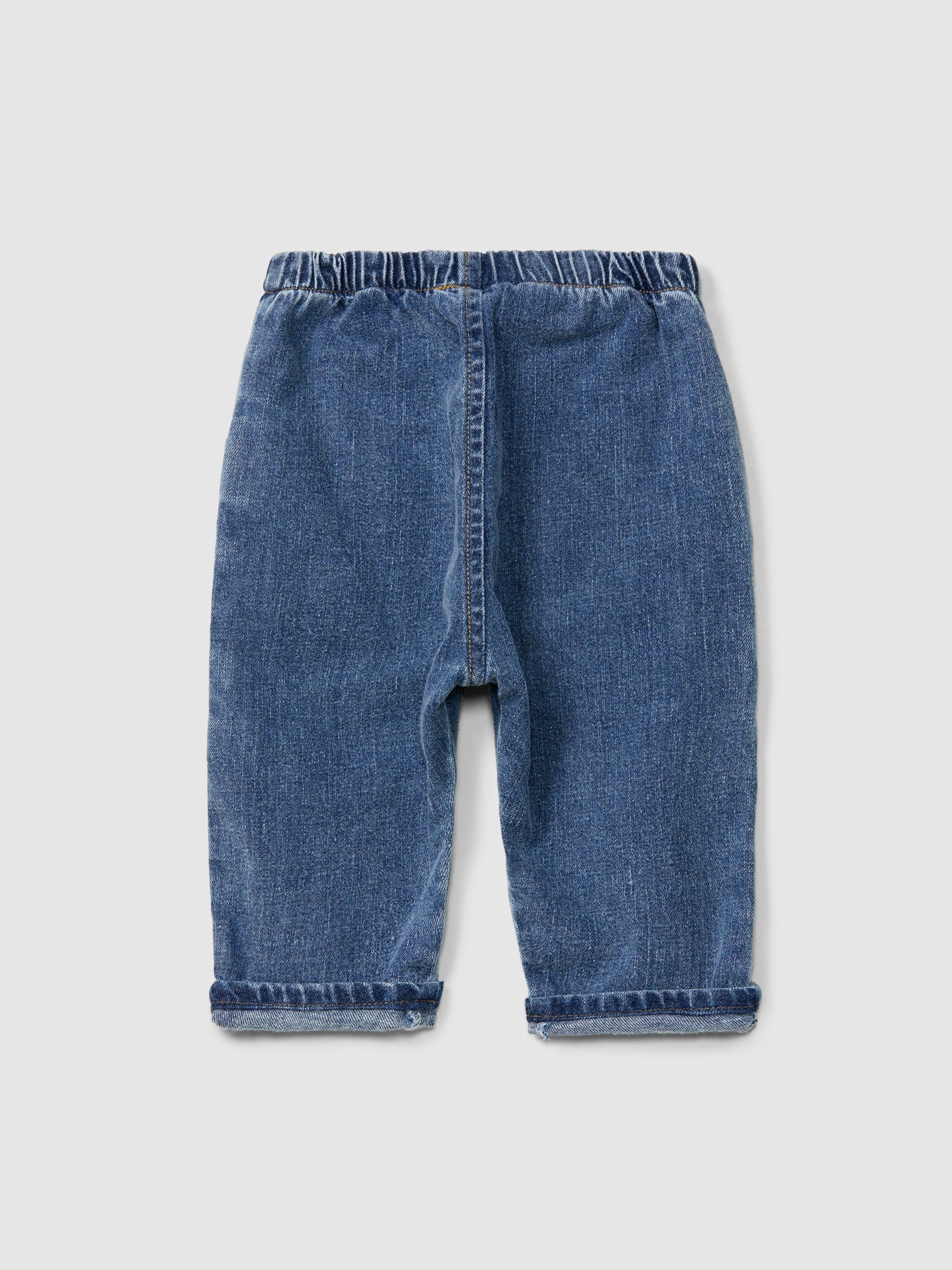 Snug Organic Cotton Denim Pull-Up Pants || Indigo