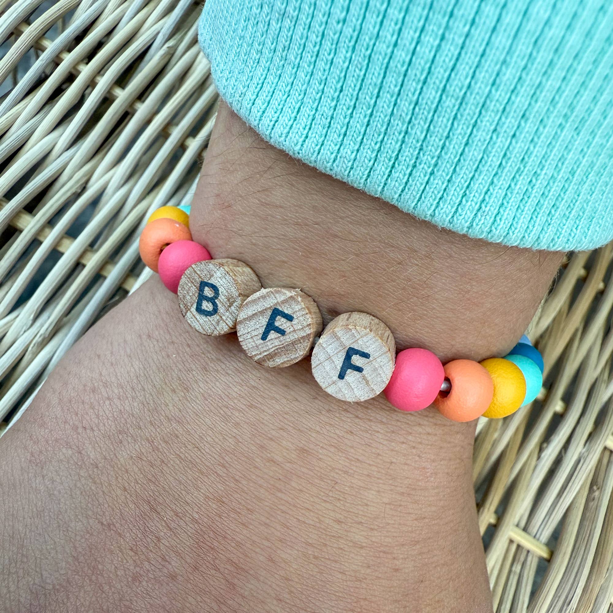 Beaded BFF Friendship Bracelet Gift Kit: RAINBOW BFF