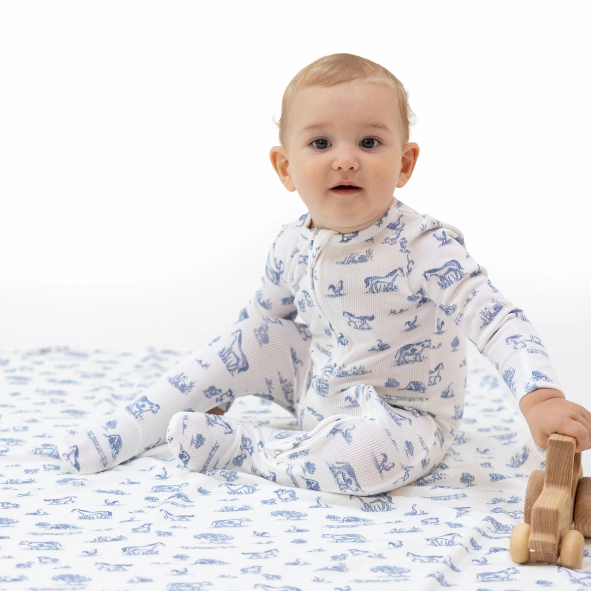 Angel Dear Farm Friends 2 Way Zipper Footie