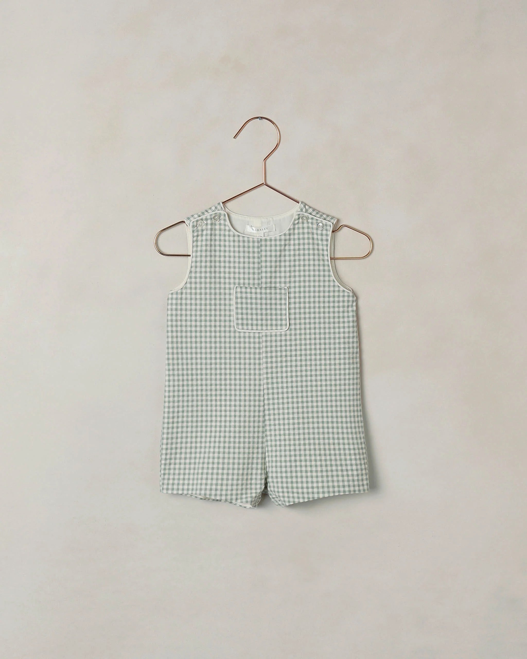 Georgie Romper || Eucalyptus Check