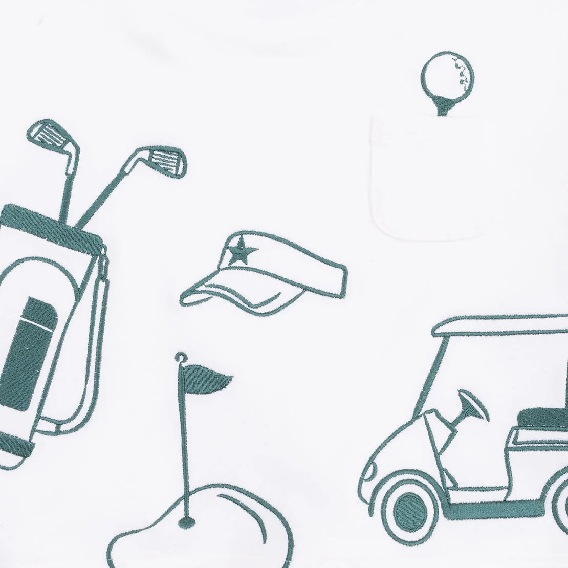 Angel Dear Golf Sets Drop Sleeve Sweatshirt White
