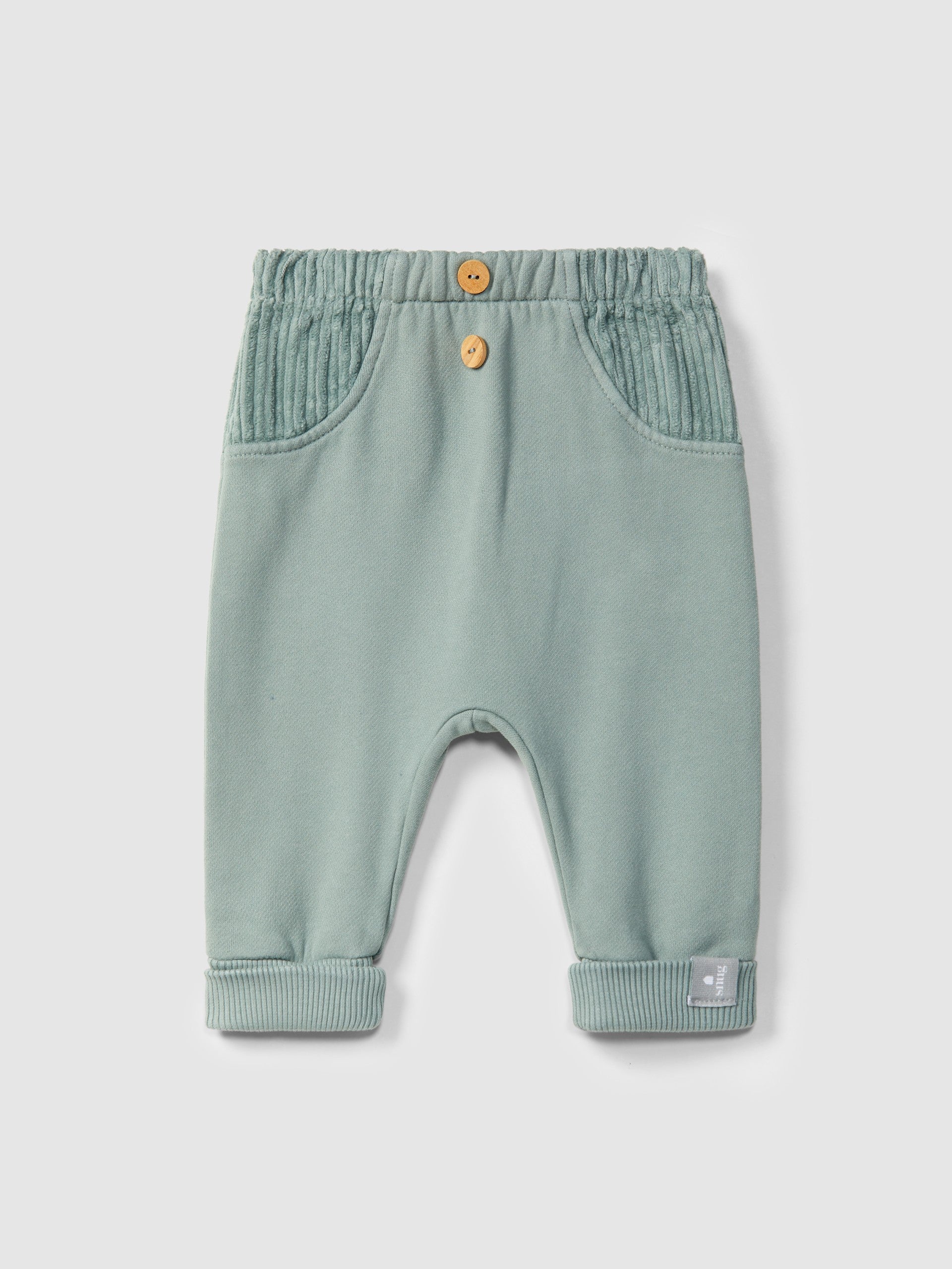 Snug Plush Pull-Up Pants || Green