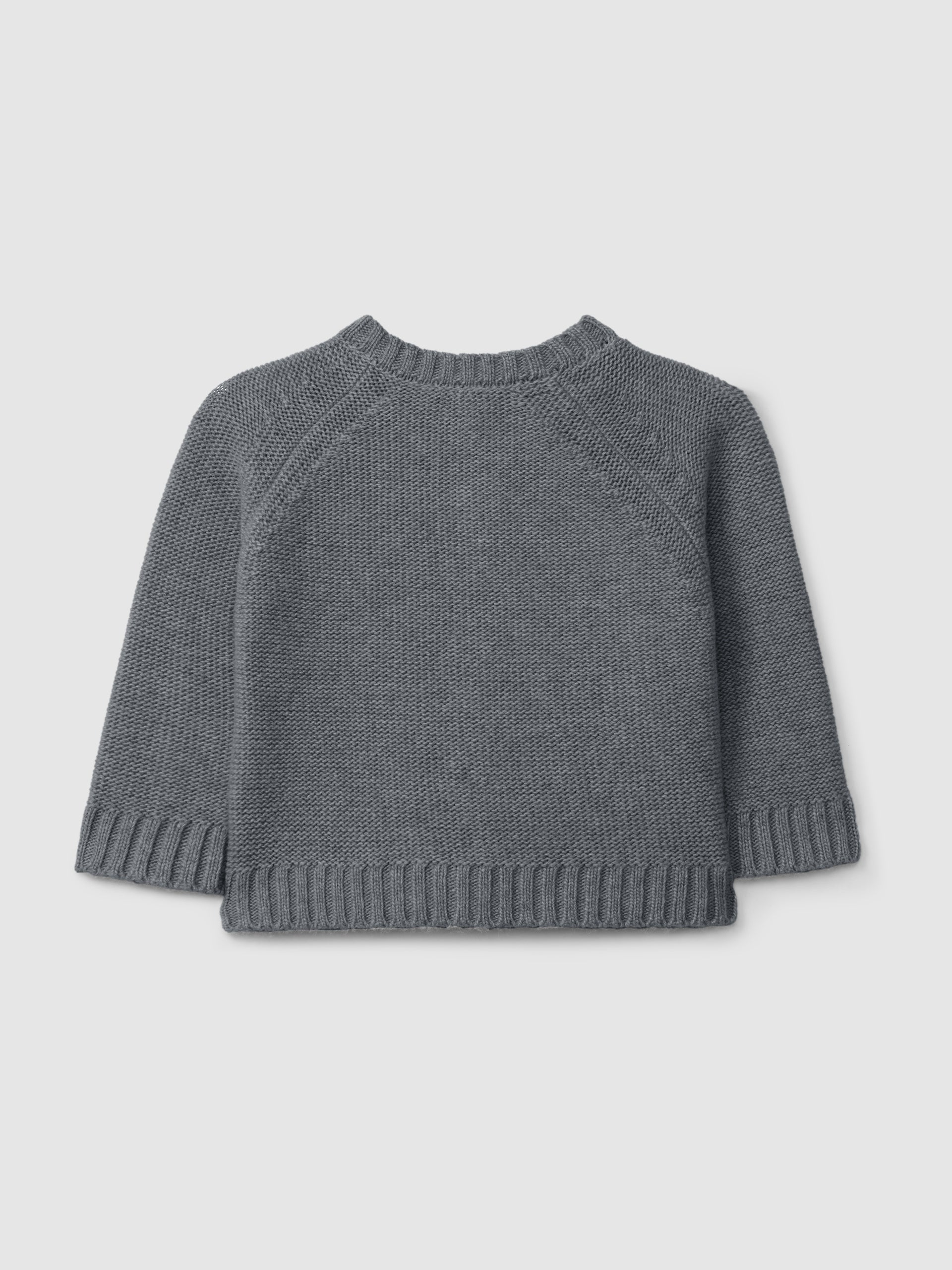 Snug Knitted Cardigan with Round Neck || Grey