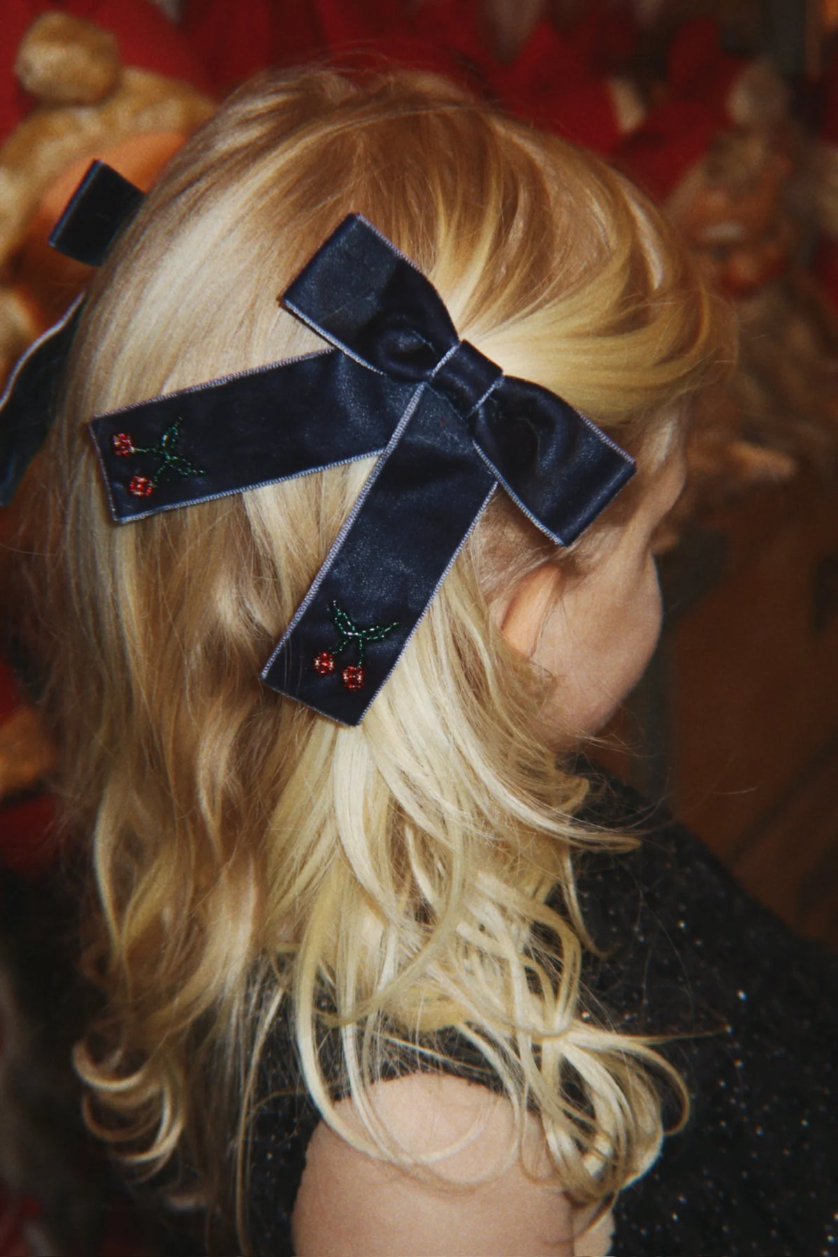 Konges Sløjd 2 Pack Juliette Bow Hair Clip || Navy