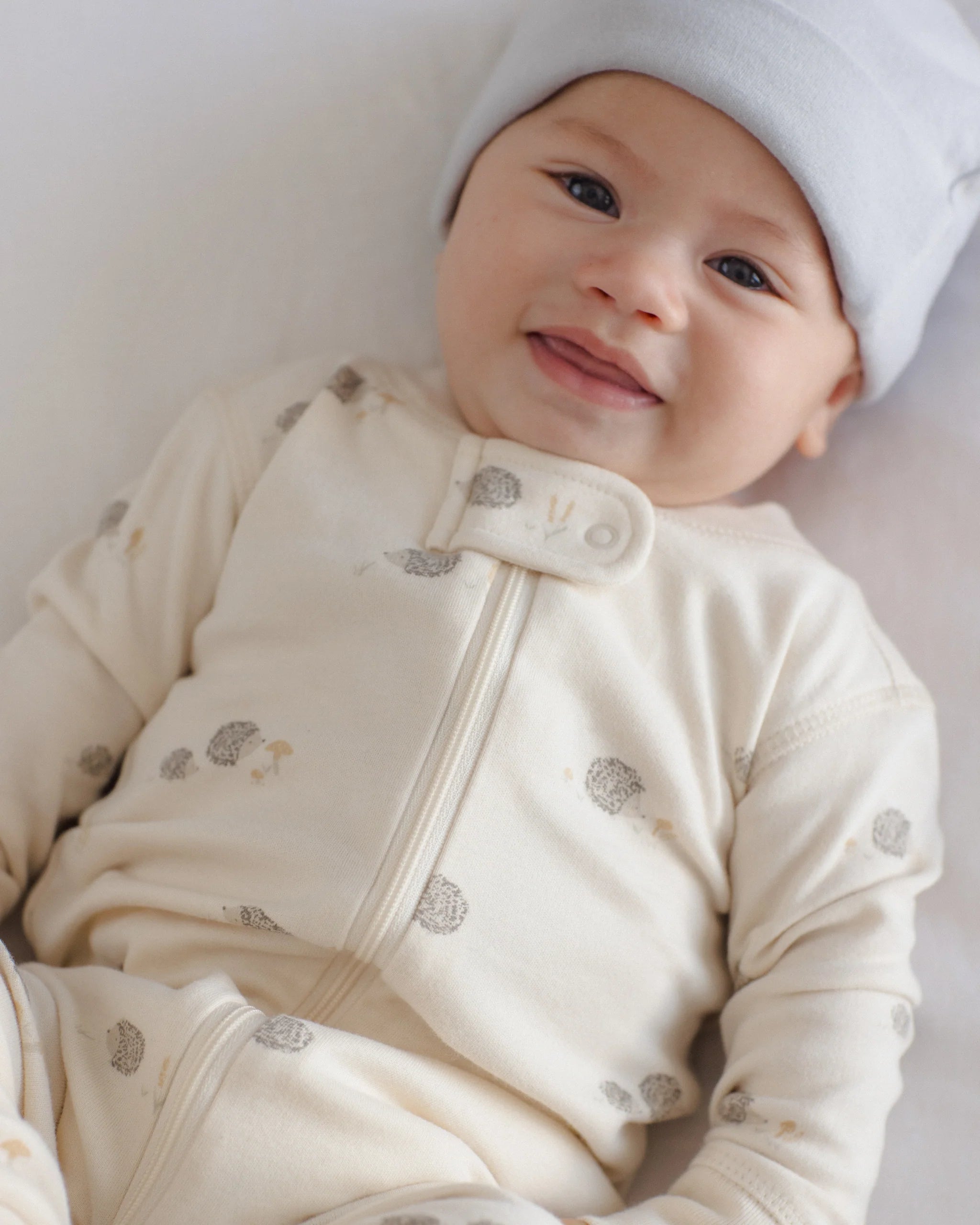 Quincy Mae Zip Long Sleeve Sleeper || Hedgehog