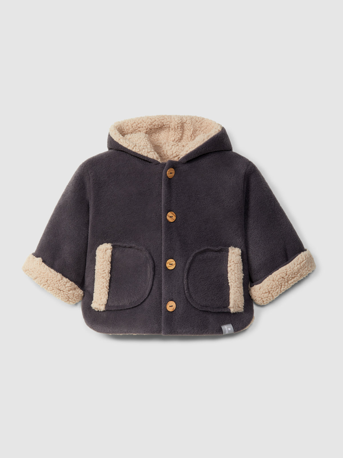 Snug Fleece Hooded Jacket || Grey
