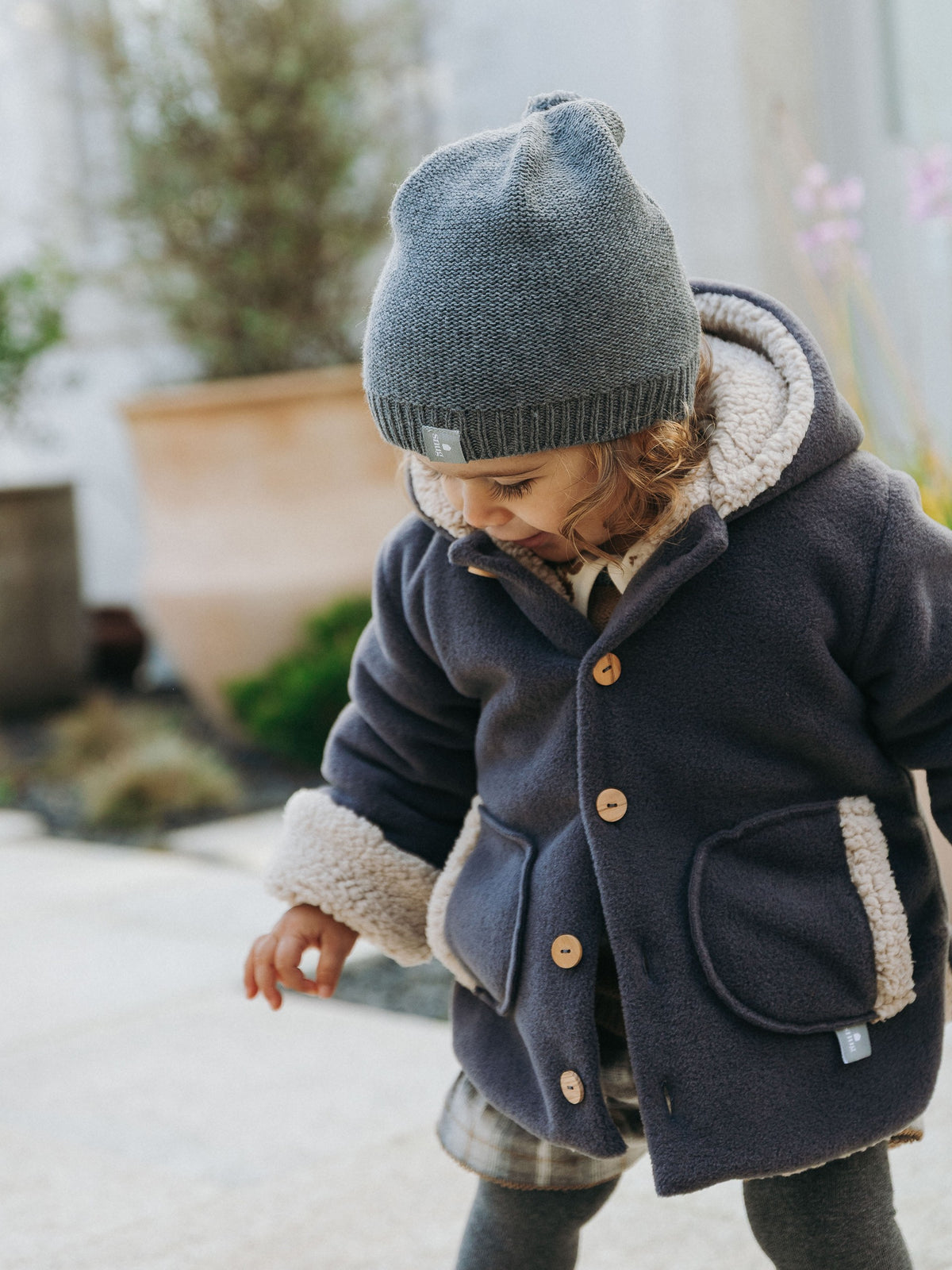 Snug Fleece Hooded Jacket || Grey