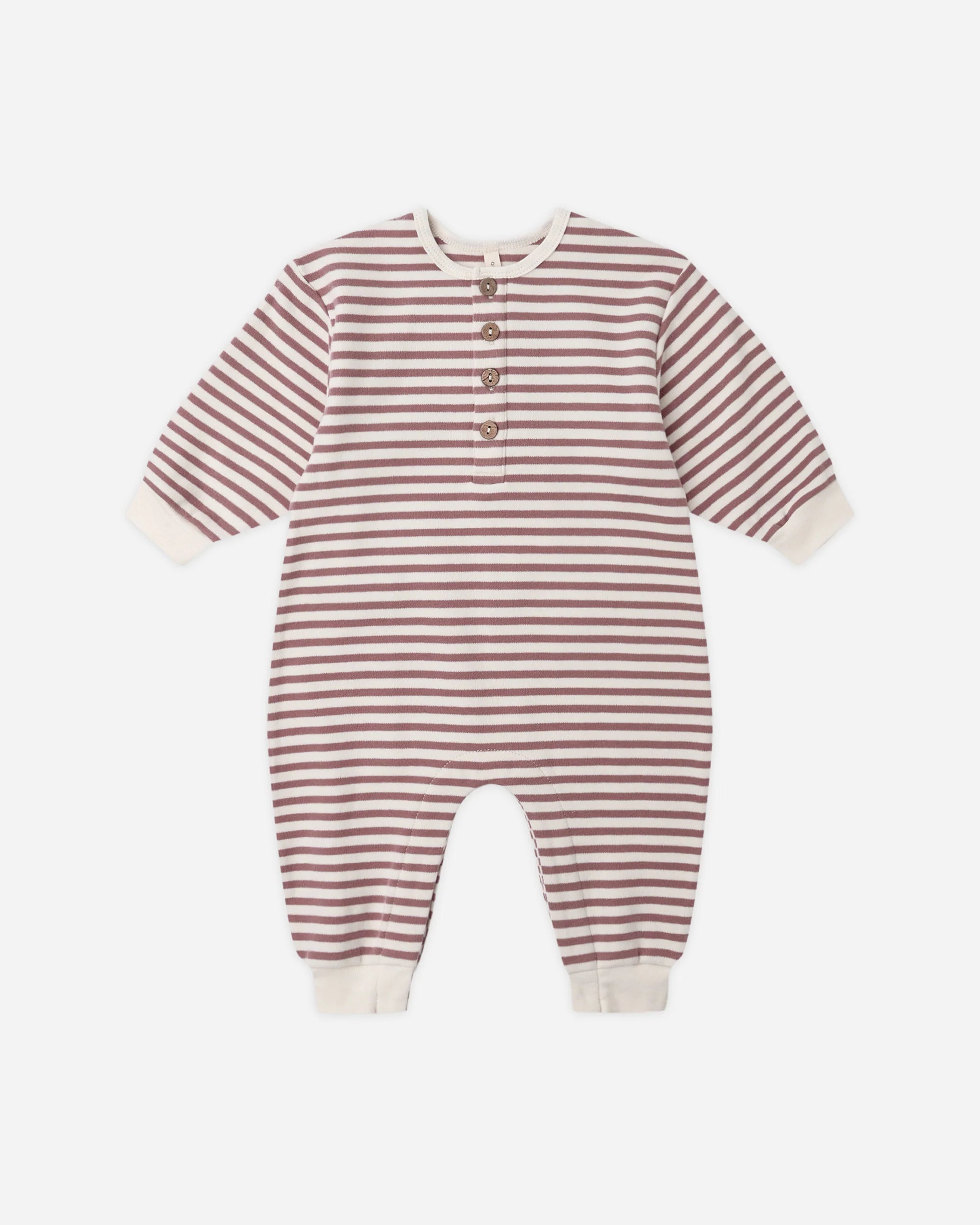 Quincy Mae Relaxed Jumpsuit || Mulberry Stripe
