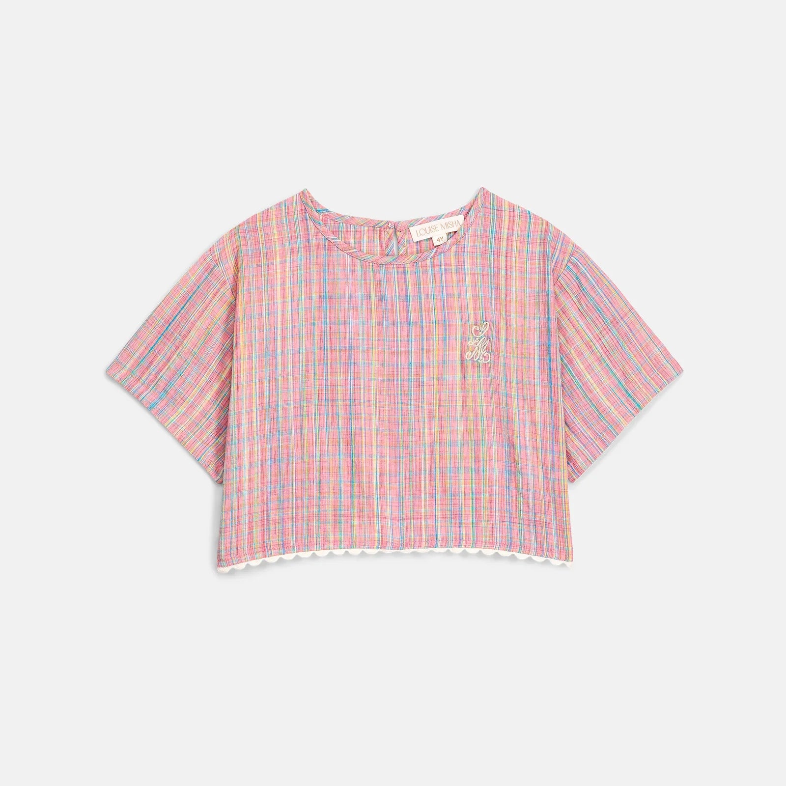 Louise Misha Kalistee Blouse || Pink Pomelo Checks